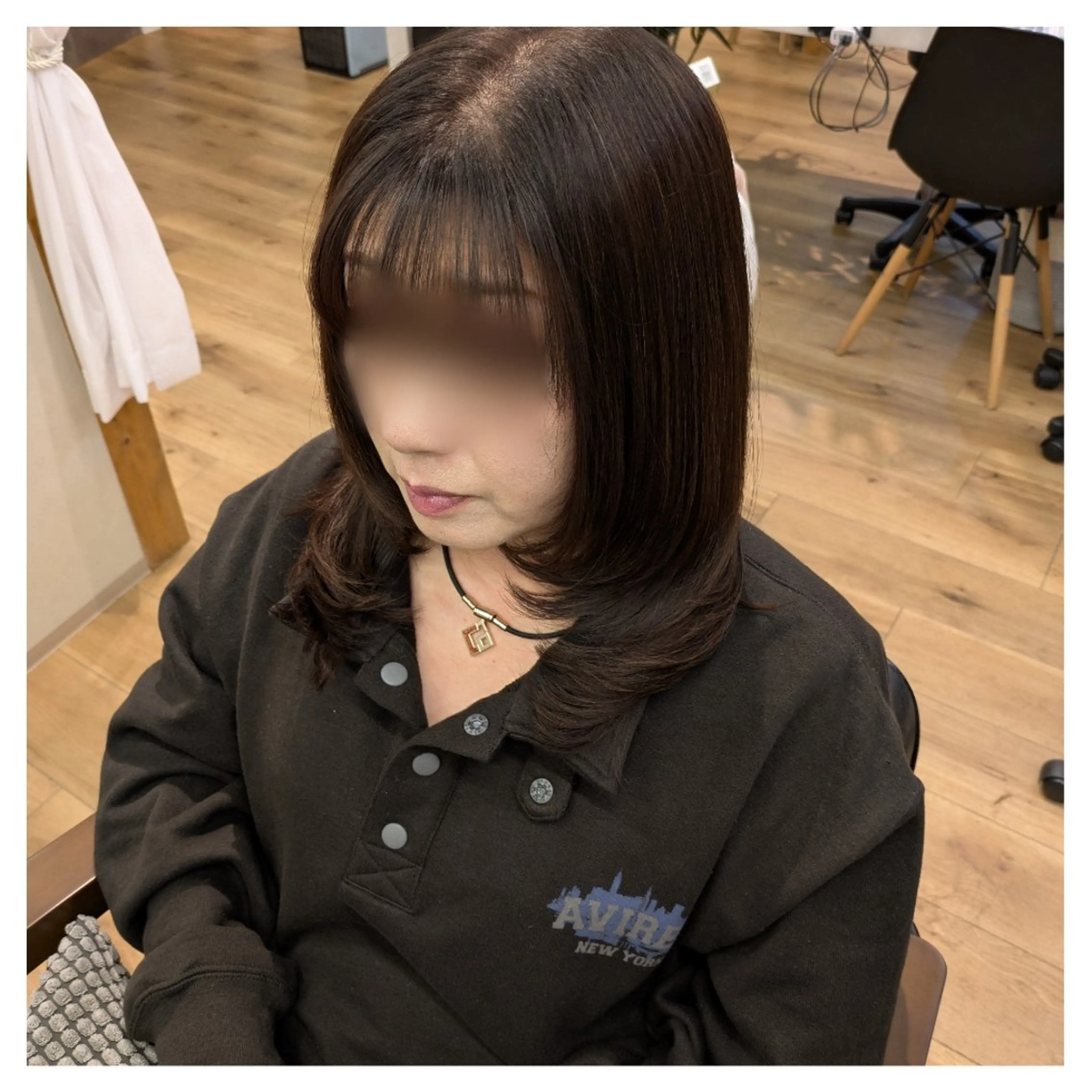 セミロング レイヤーカット カット トリートメント Cafu hair Tachi所属・有馬 葵のヘアスタイル