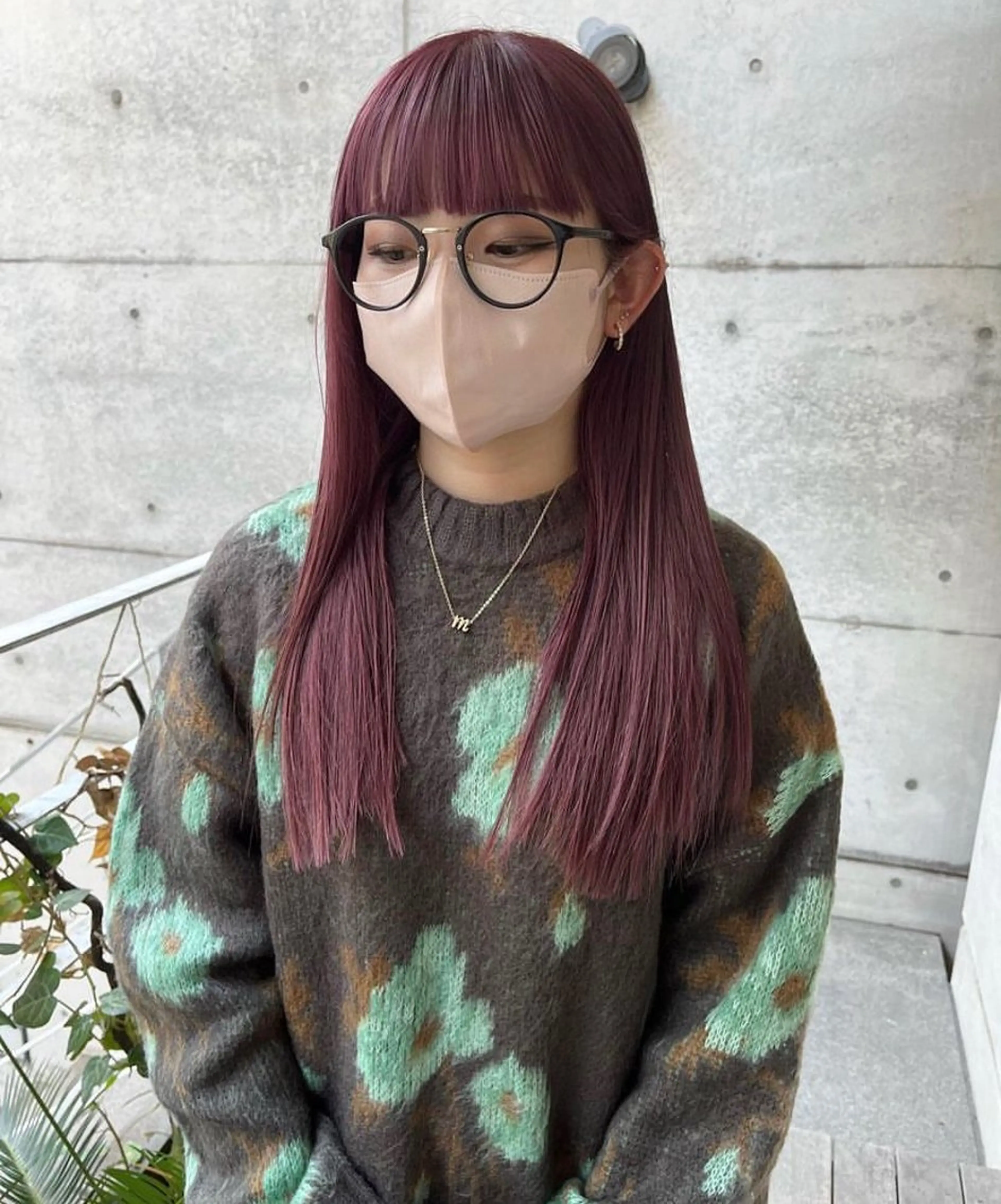 ロング カラー パーマ ヘアアレンジ キッズ デザインパーマ メンズカット 郁美のヘアスタイル