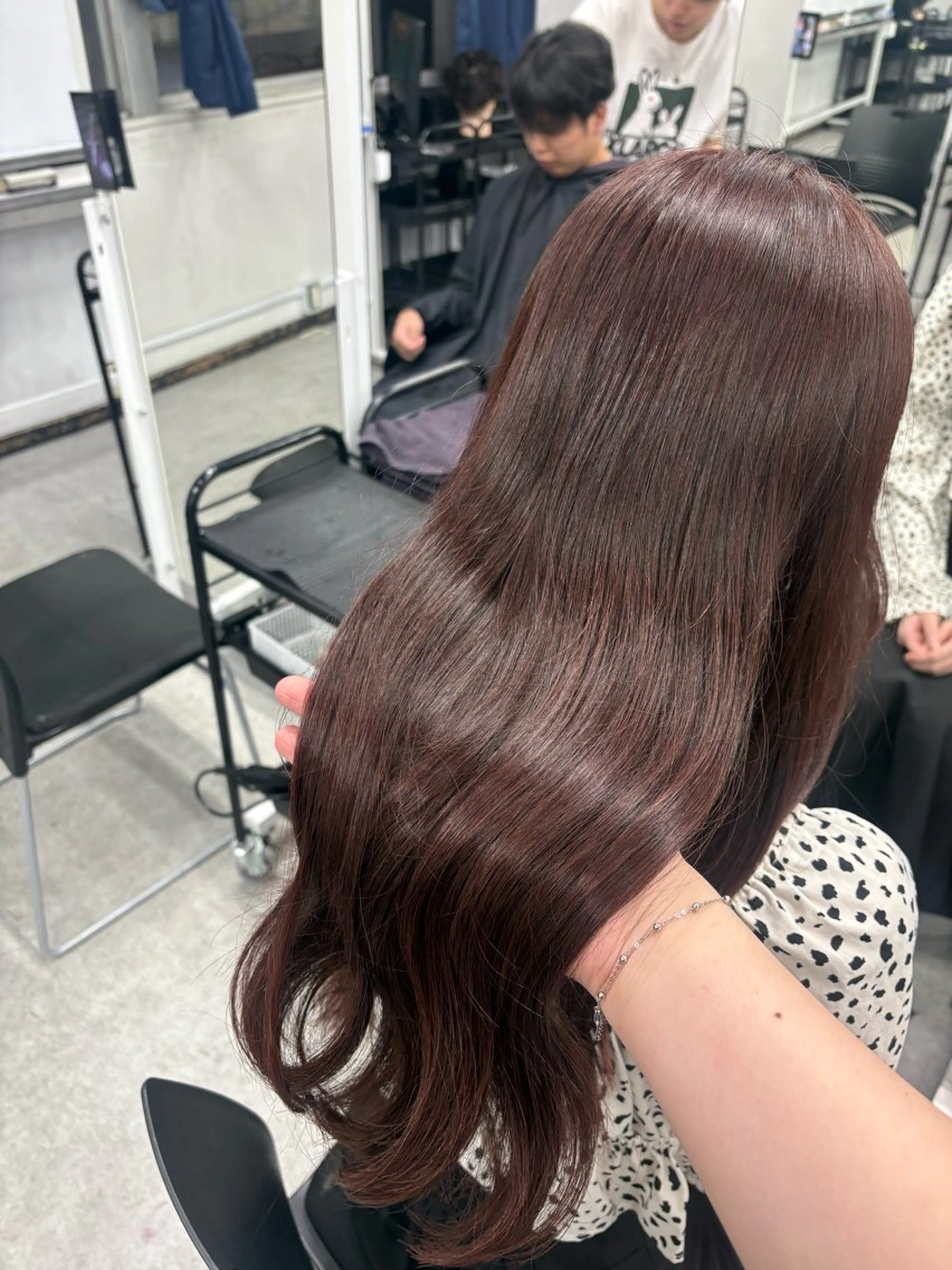 ロング カラー ベージュ×レイヤー 🤎横浜/miu🤎のヘアスタイル