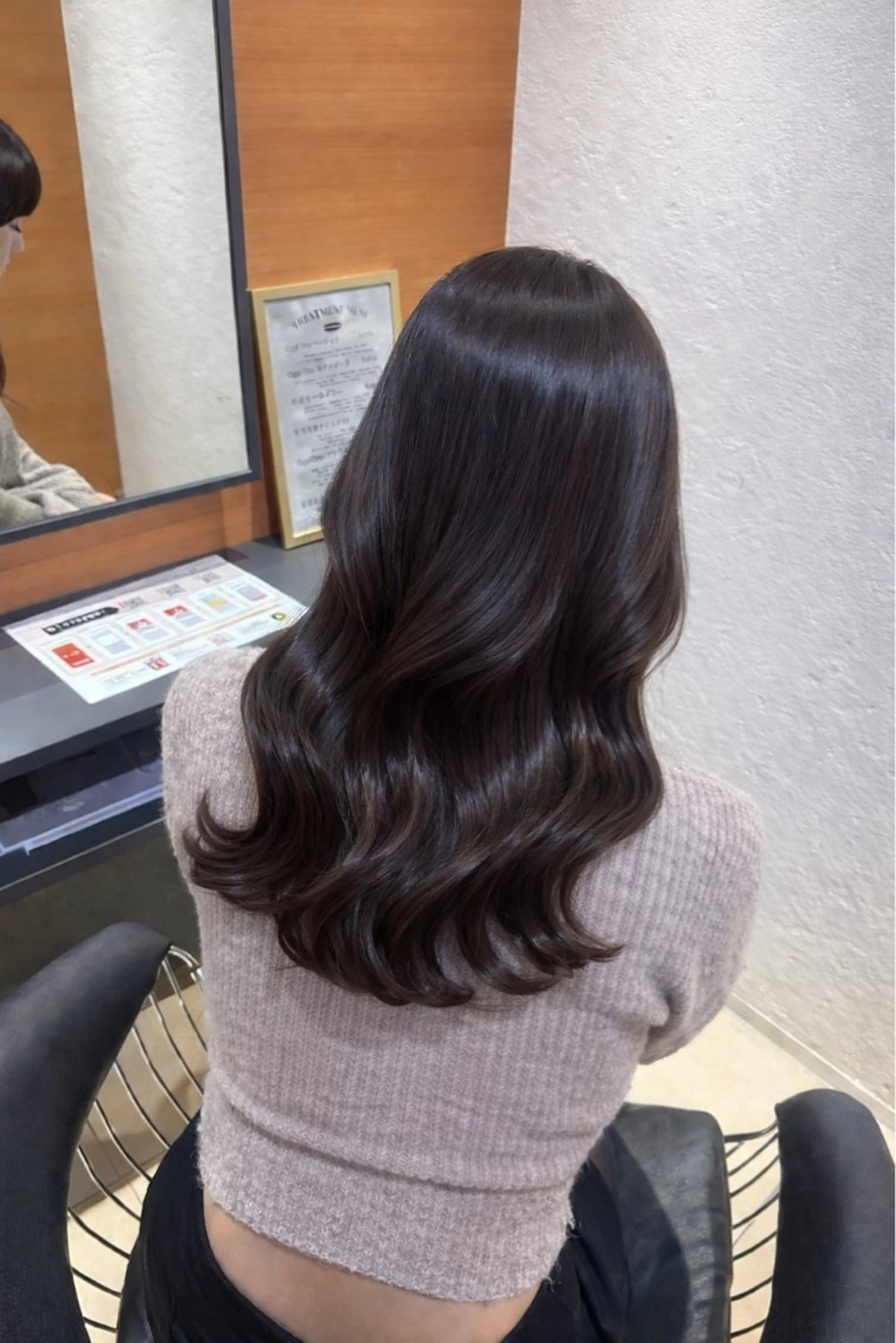 ロング カラー ブラウンカラー ダークブラウン カット ヘアカラー トリートメント 🫧いお/透明感艶 カラー/縮毛矯正🫧のヘアスタイル