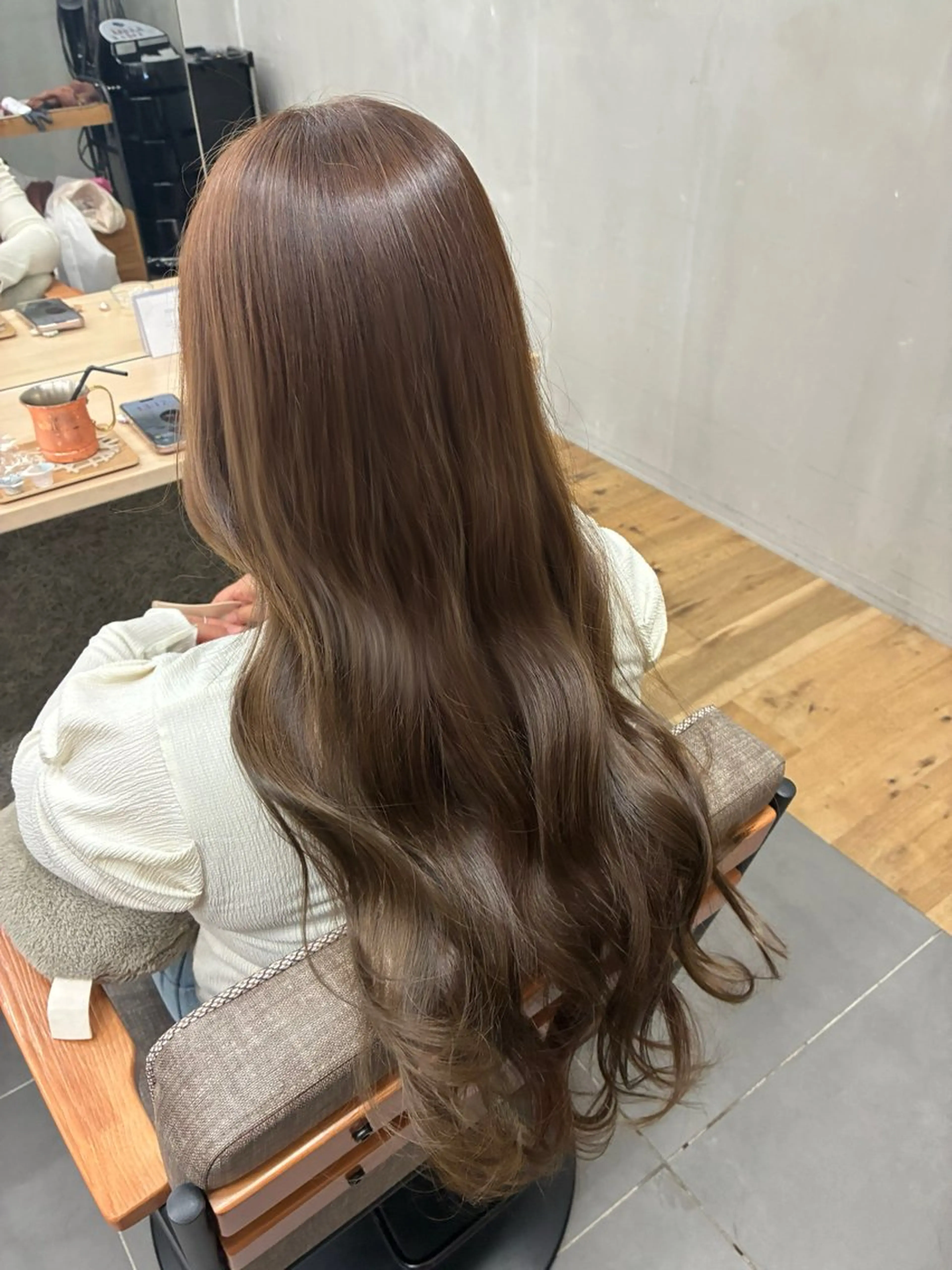 ロング カラー ヘアカラー nanami🏷🤎 ふんわりカラーのヘアスタイル