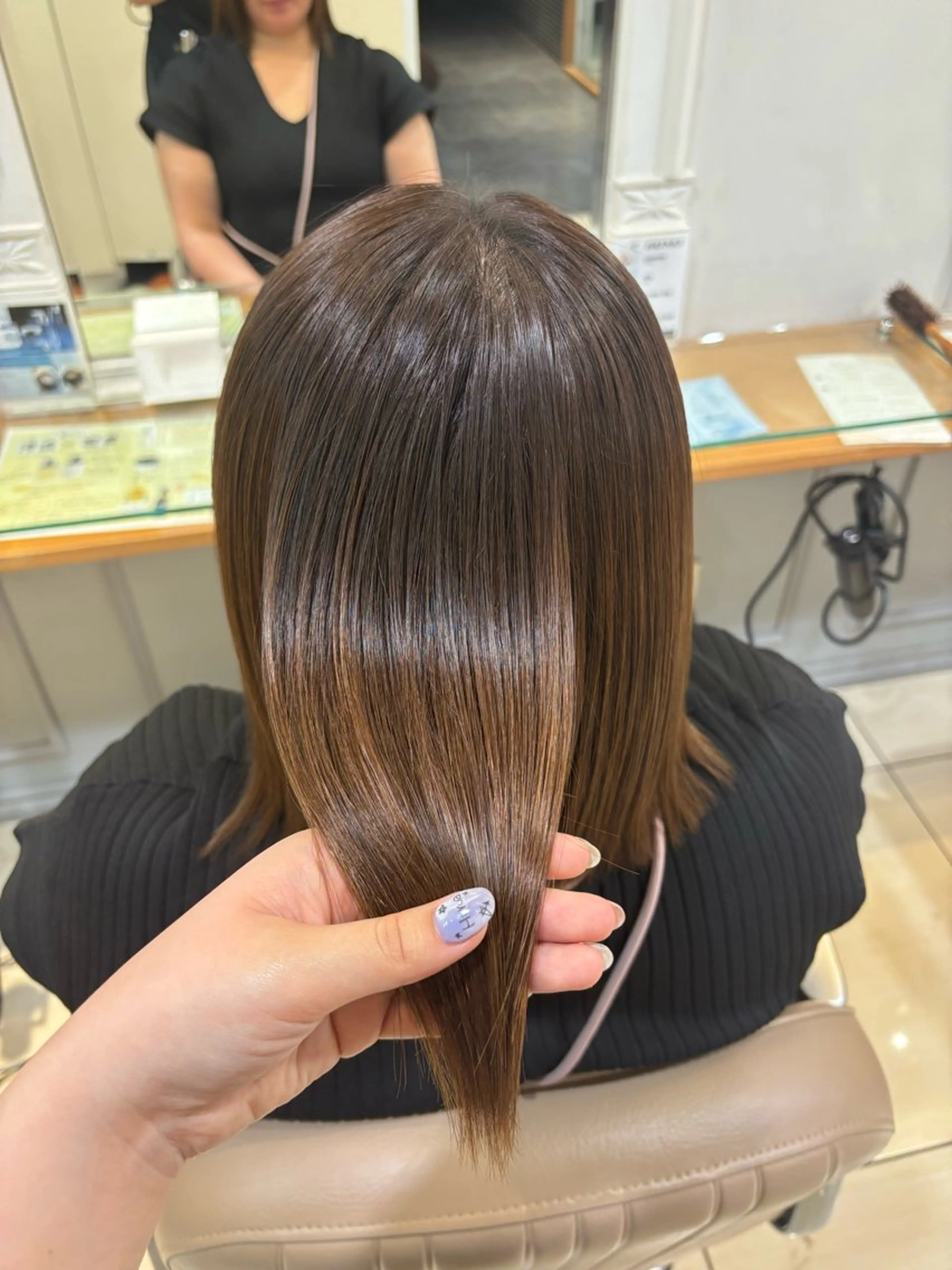 セミロング 縮毛矯正 縮毛矯正 🎀 RINKA🎀 /縮毛矯正/艶カラーのヘアスタイル