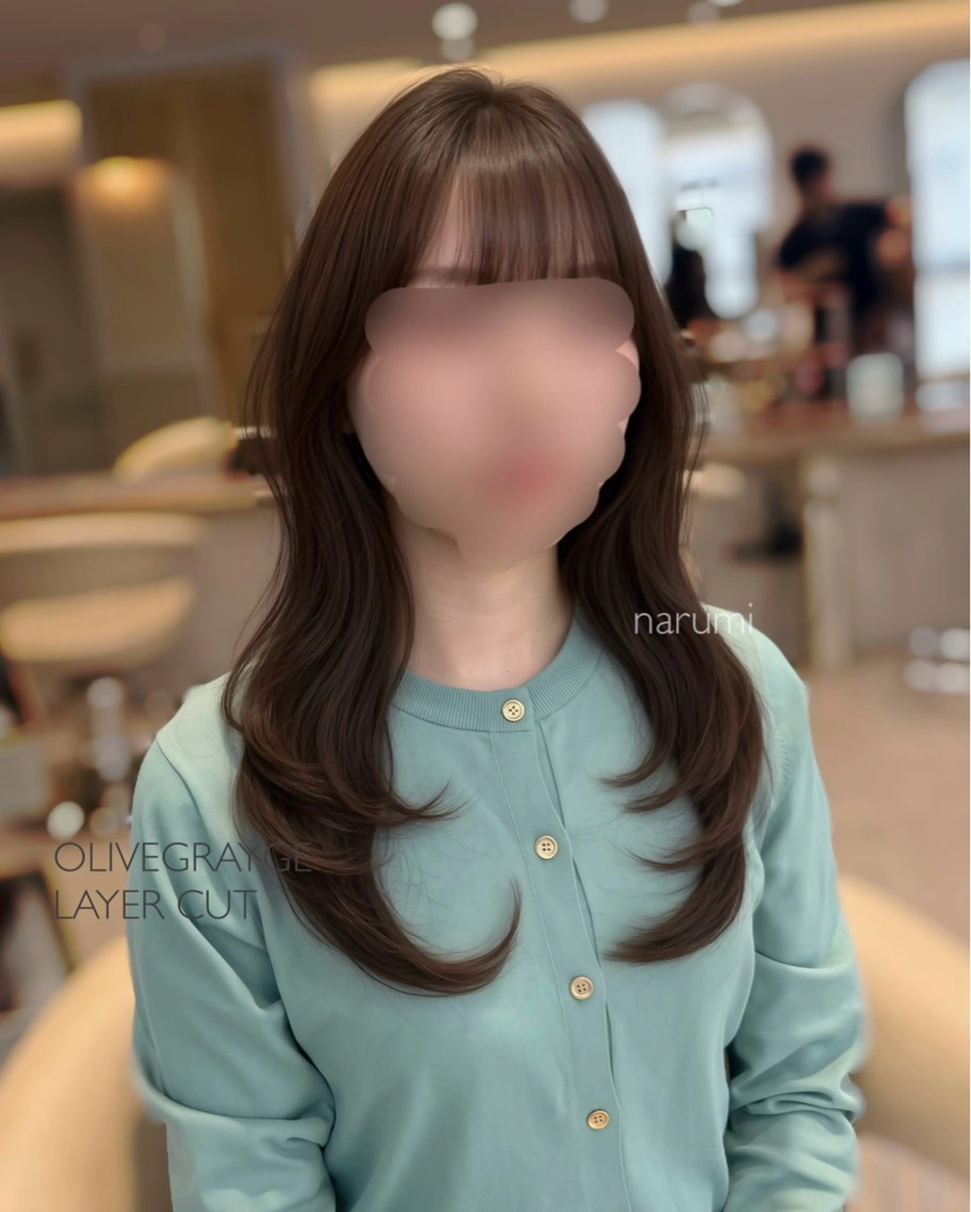 セミロング カラー カット ヘアカラー トリートメント 韓国技術習得者🩰 narumi‎‎🤍のヘアスタイル