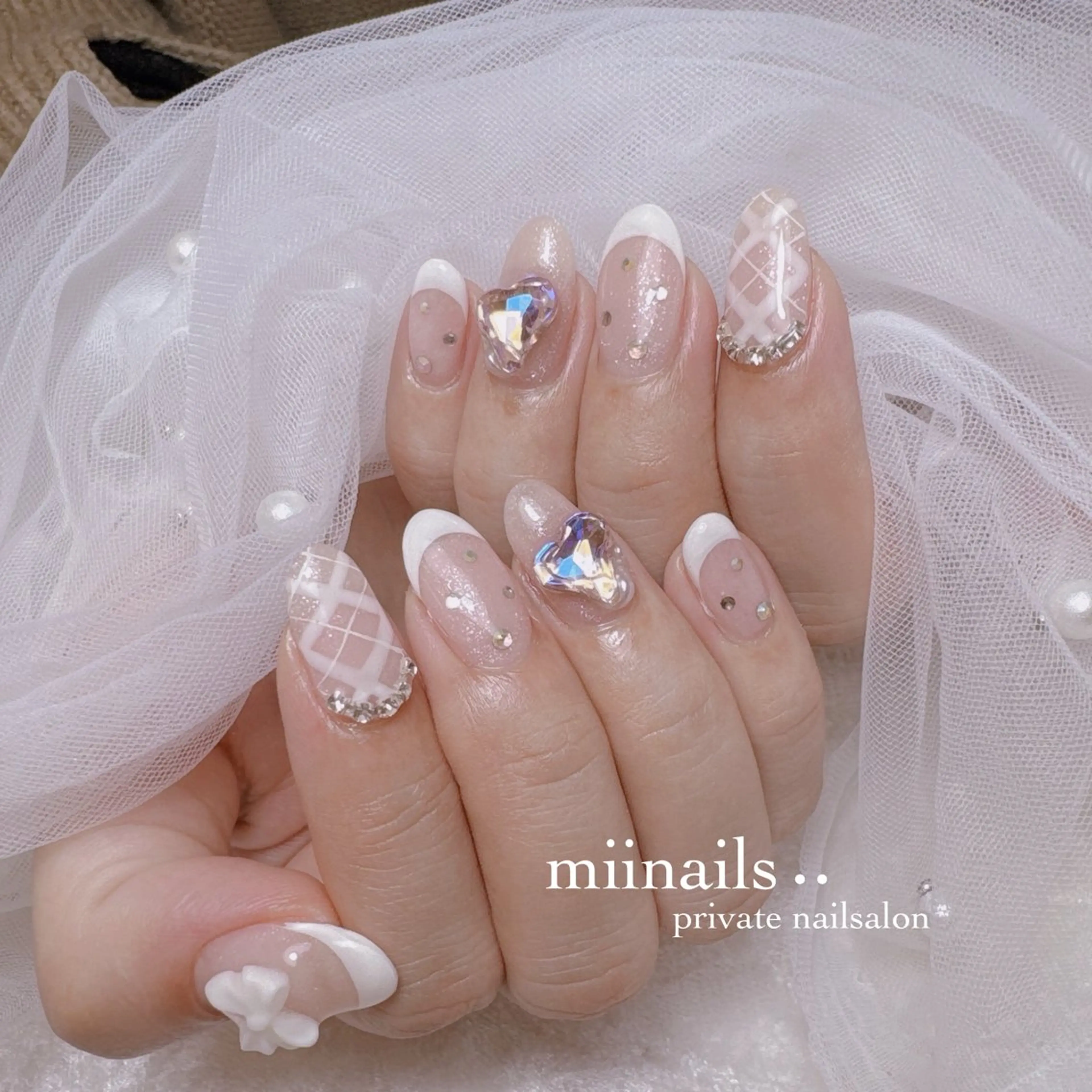 ネイル 韓国ネイル マグネットネイル ワンホンネイル ハンドネイル nailsalon miinailsのネイルデザイン