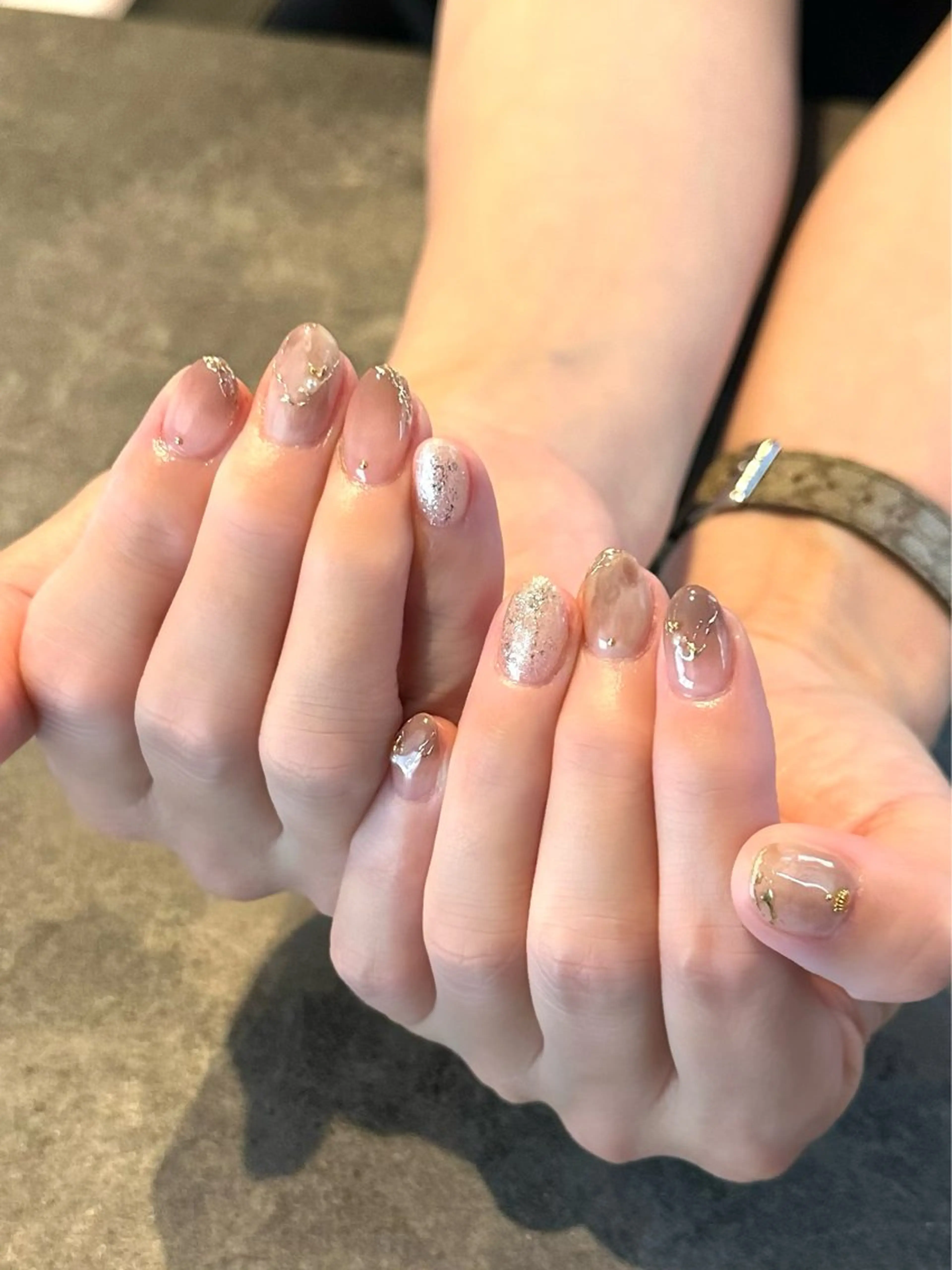 ネイル フラワーネイル 大理石ネイル(マーブル) ニュアンスネイル シンプルネイル 夏ネイル nail salon amanoのネイルデザイン