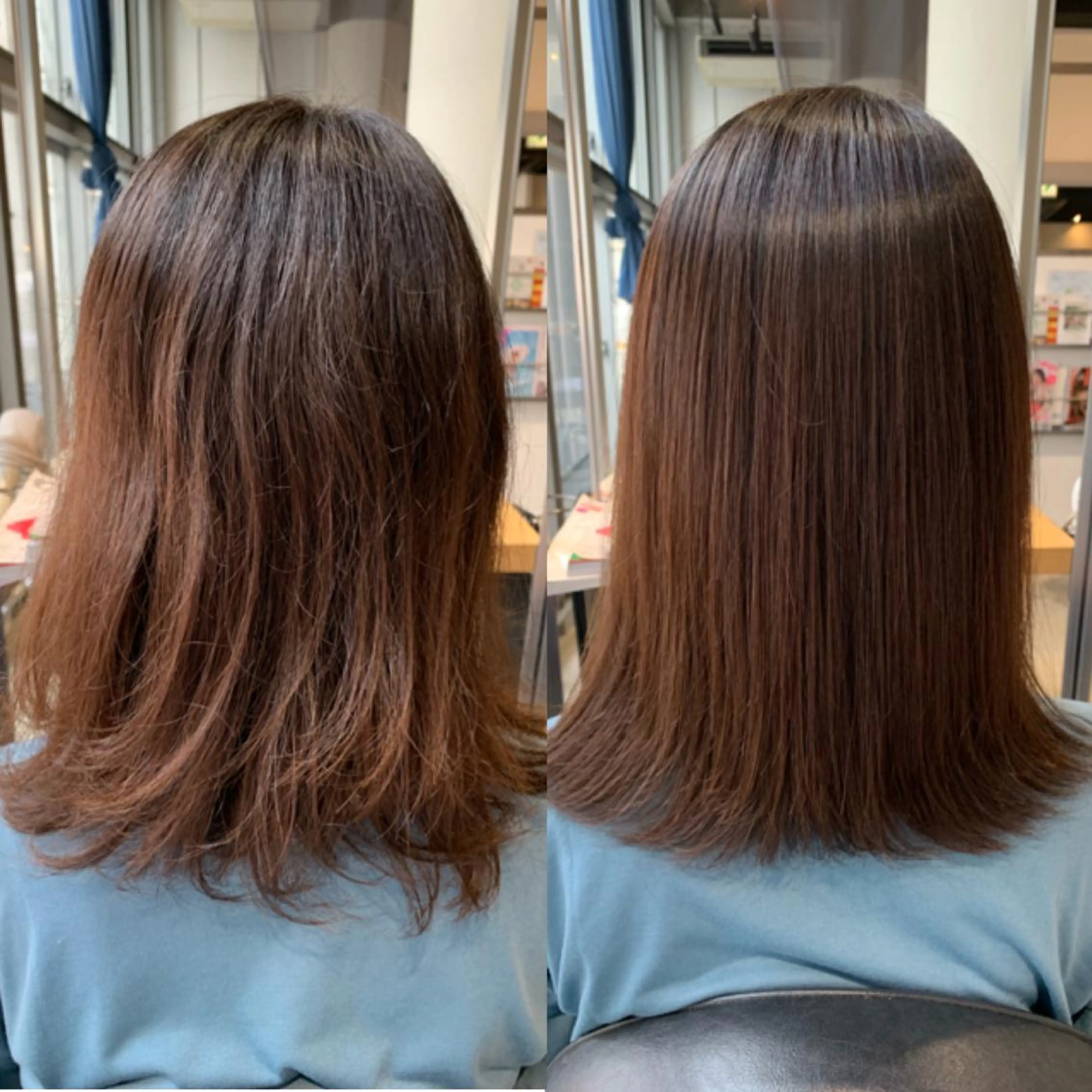 セミロング パーマ 濱岡 恭子のヘアスタイル