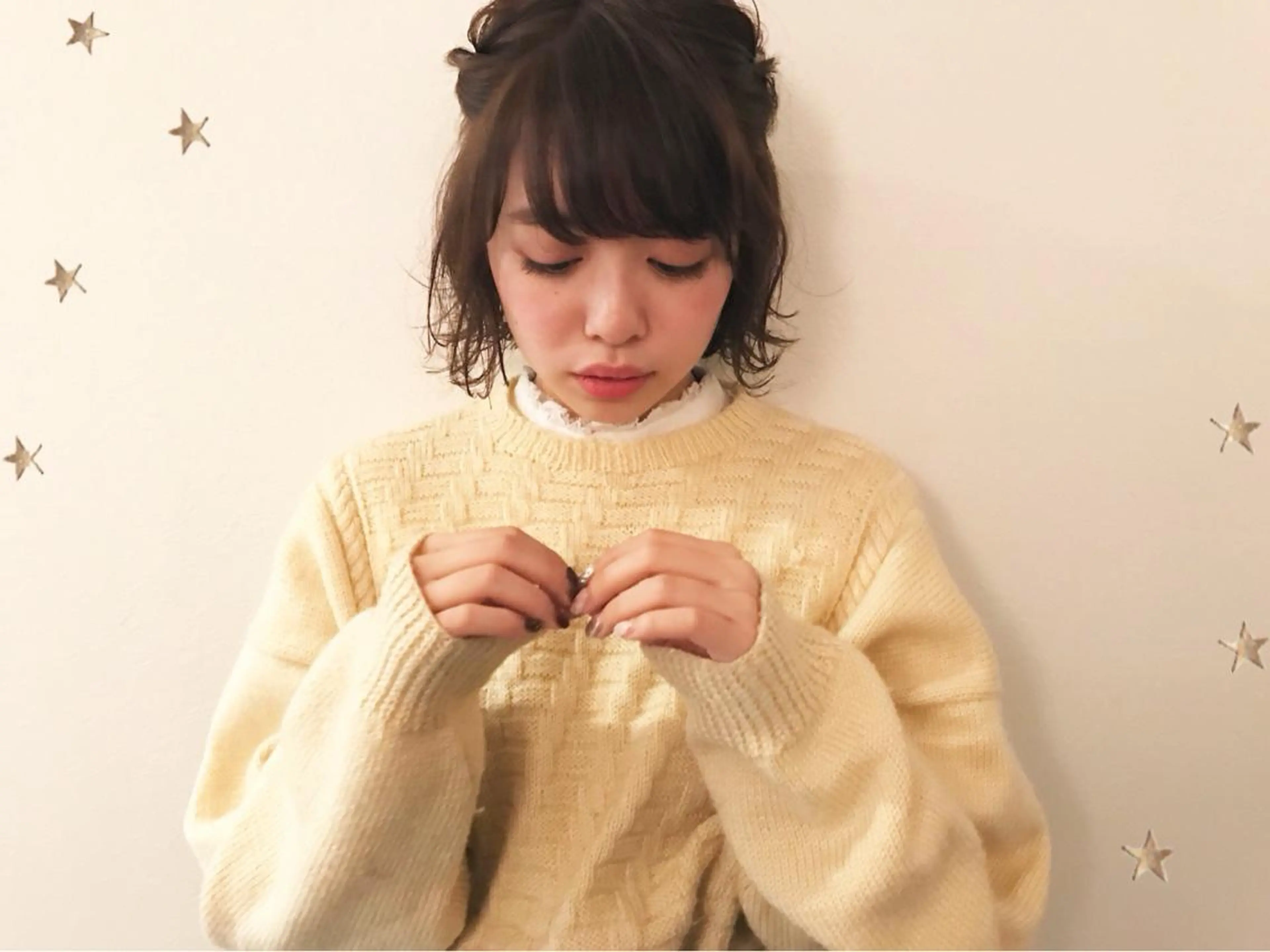 ミディアム ヘアアレンジ 市川 千夏のヘアスタイル