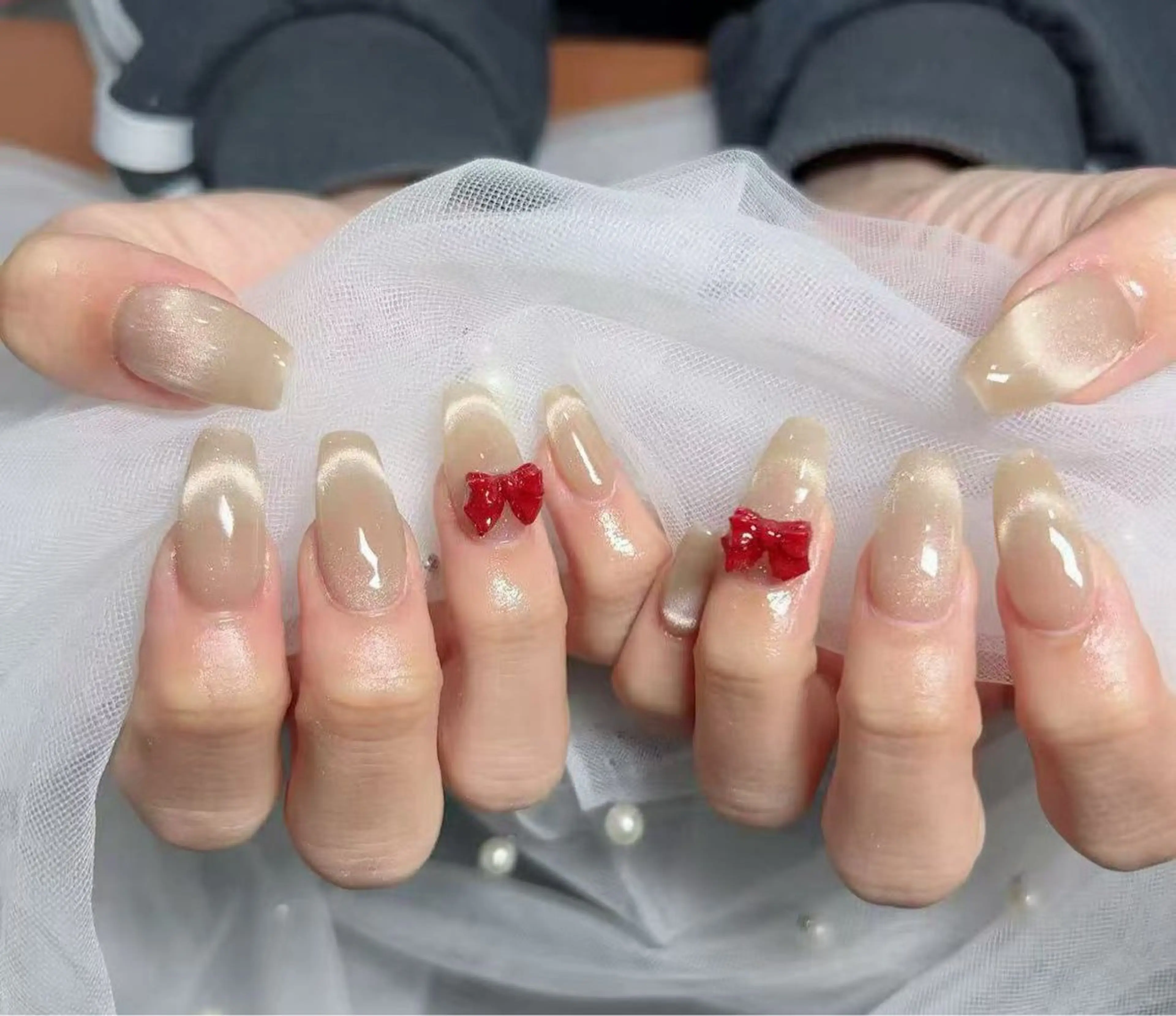 （自爪オフ無料）マグネットワンカラーネイル(オフあり)の写真