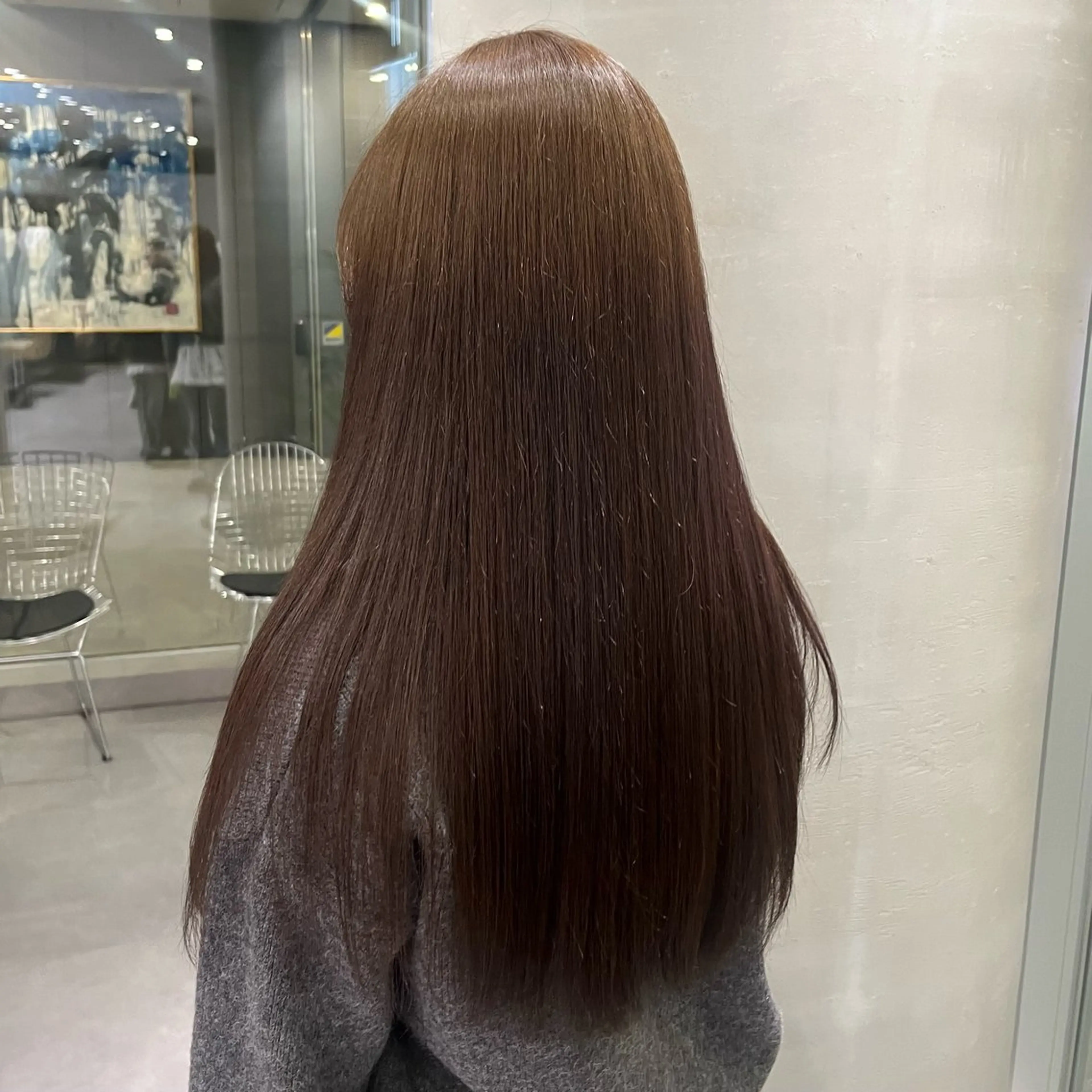 ロング カラー パーマ/ハイトーン/ レイヤー/伊藤萌のヘアスタイル