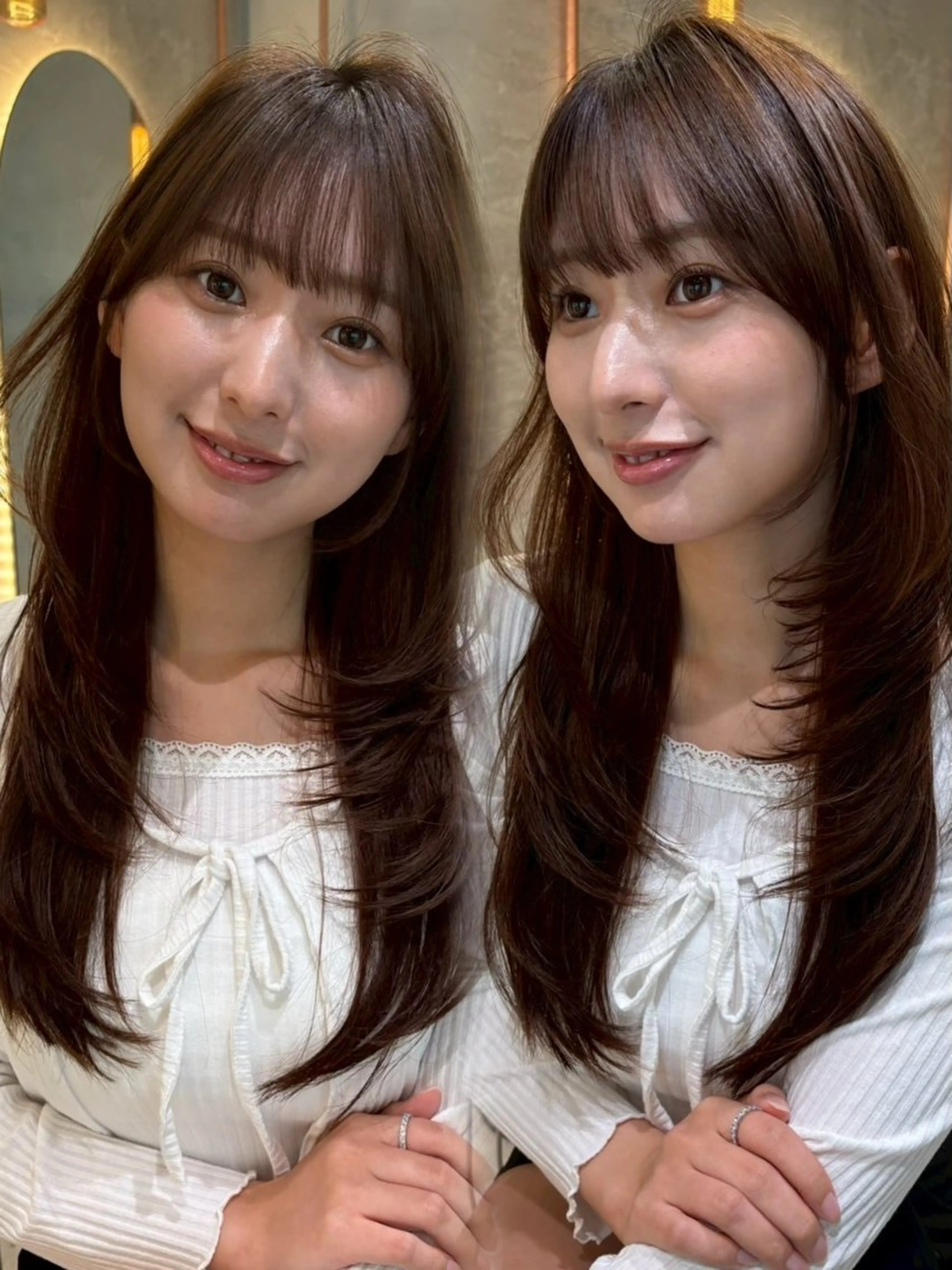 ロング Lond Cheri所属・HINA 仙台/ レイヤー/縮毛矯正のヘアスタイル