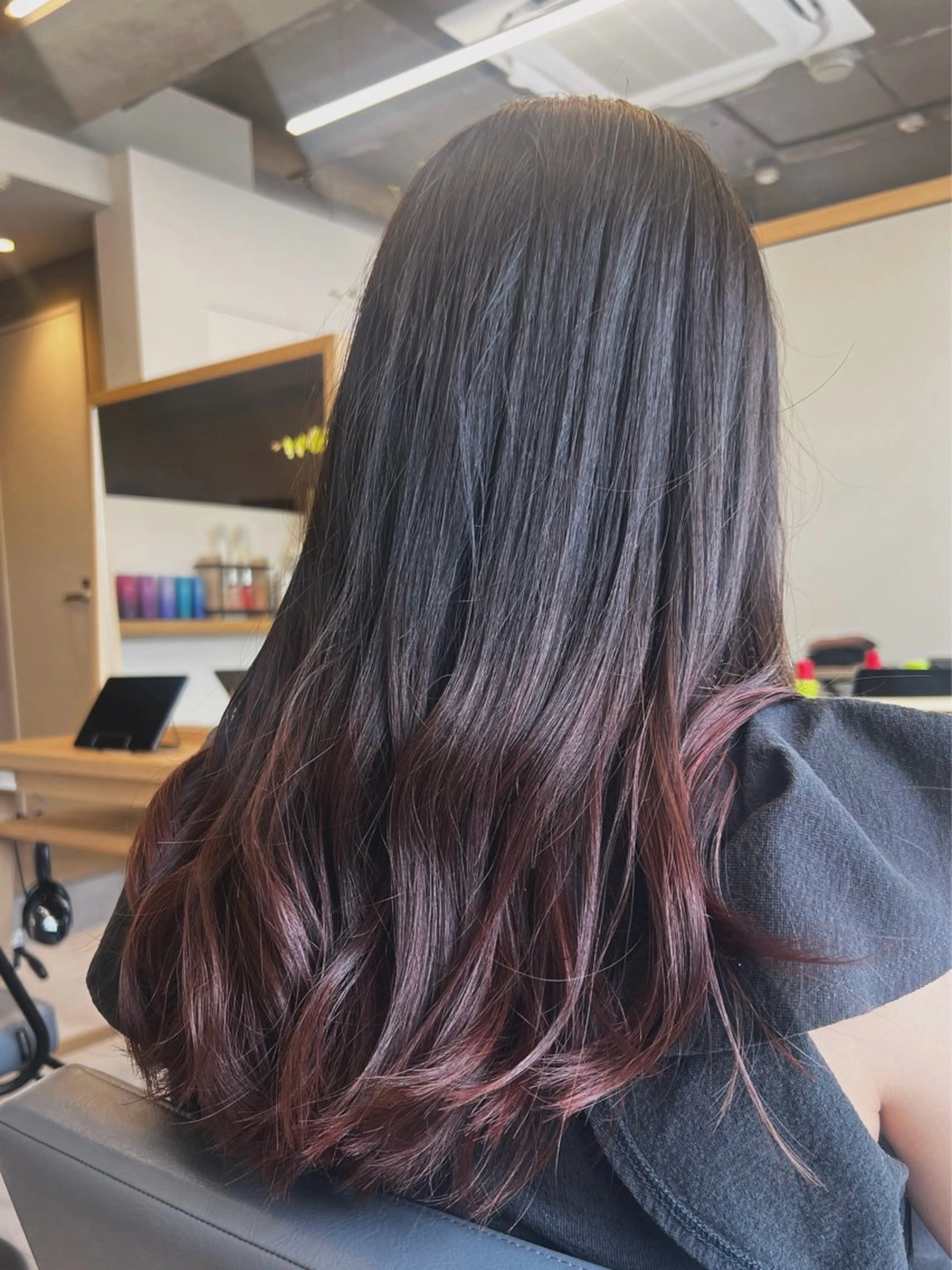 ロング カラー カット ヘアカラー Ore🫧タナカマヤ /柔らかい質感カラーのヘアスタイル