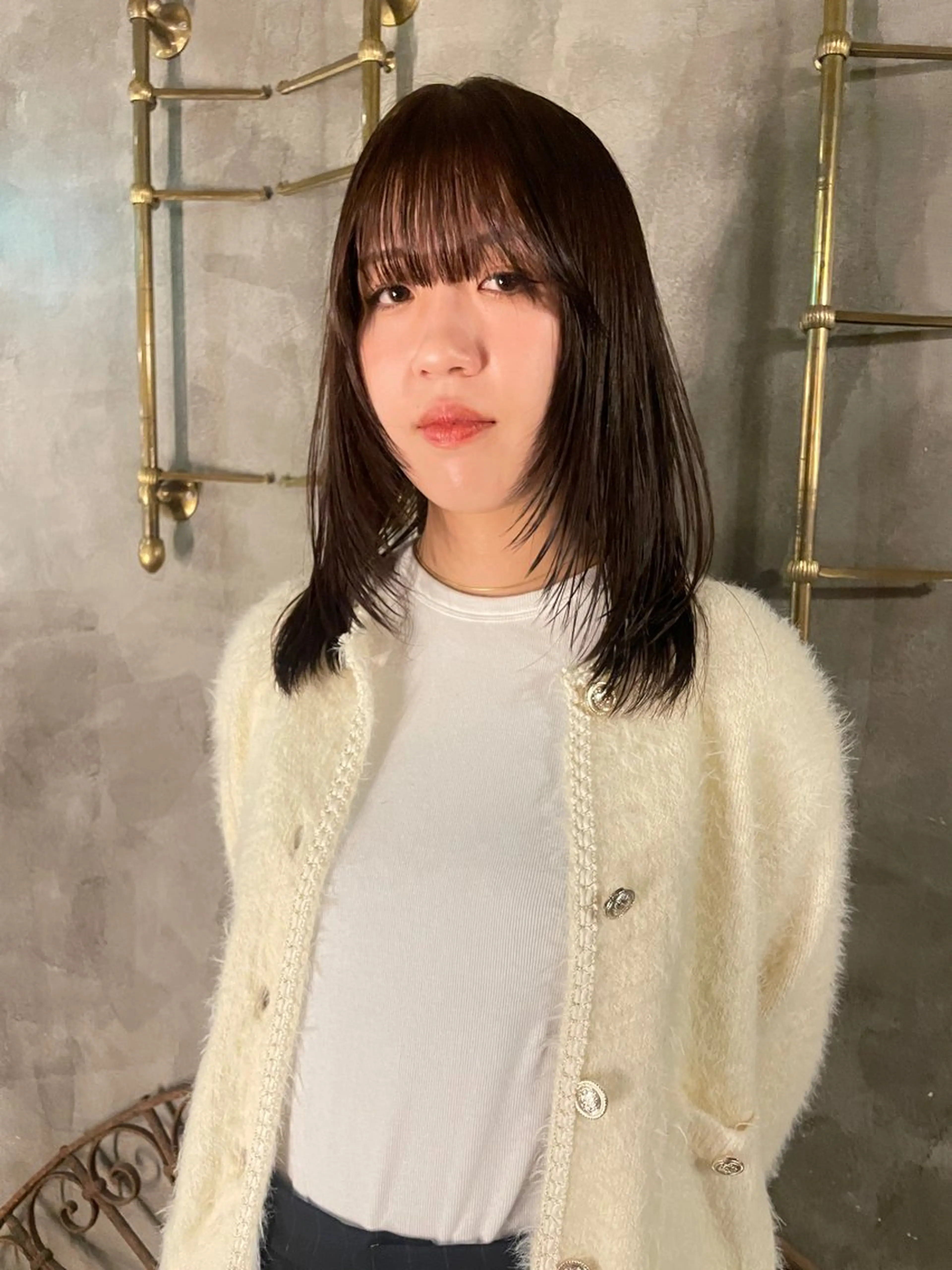 ミディアム カラー ヘアカラー 縮毛矯正 トリートメント 似合わせカラー / レイヤーMADOKAのヘアスタイル