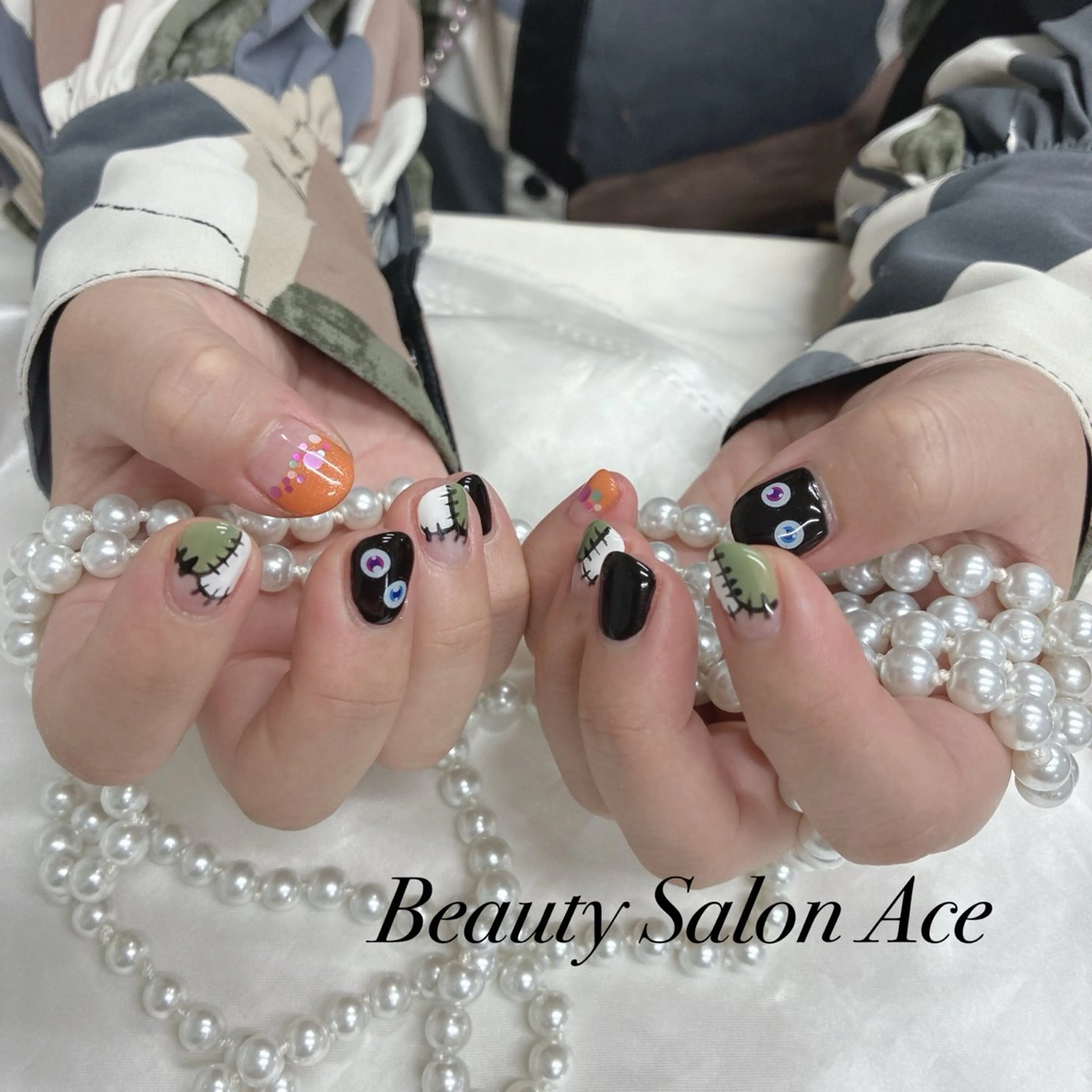 ネイル ハロウィン ハンドネイル ハンドケア 池袋フィルイン Ace♡Nailのネイルデザイン