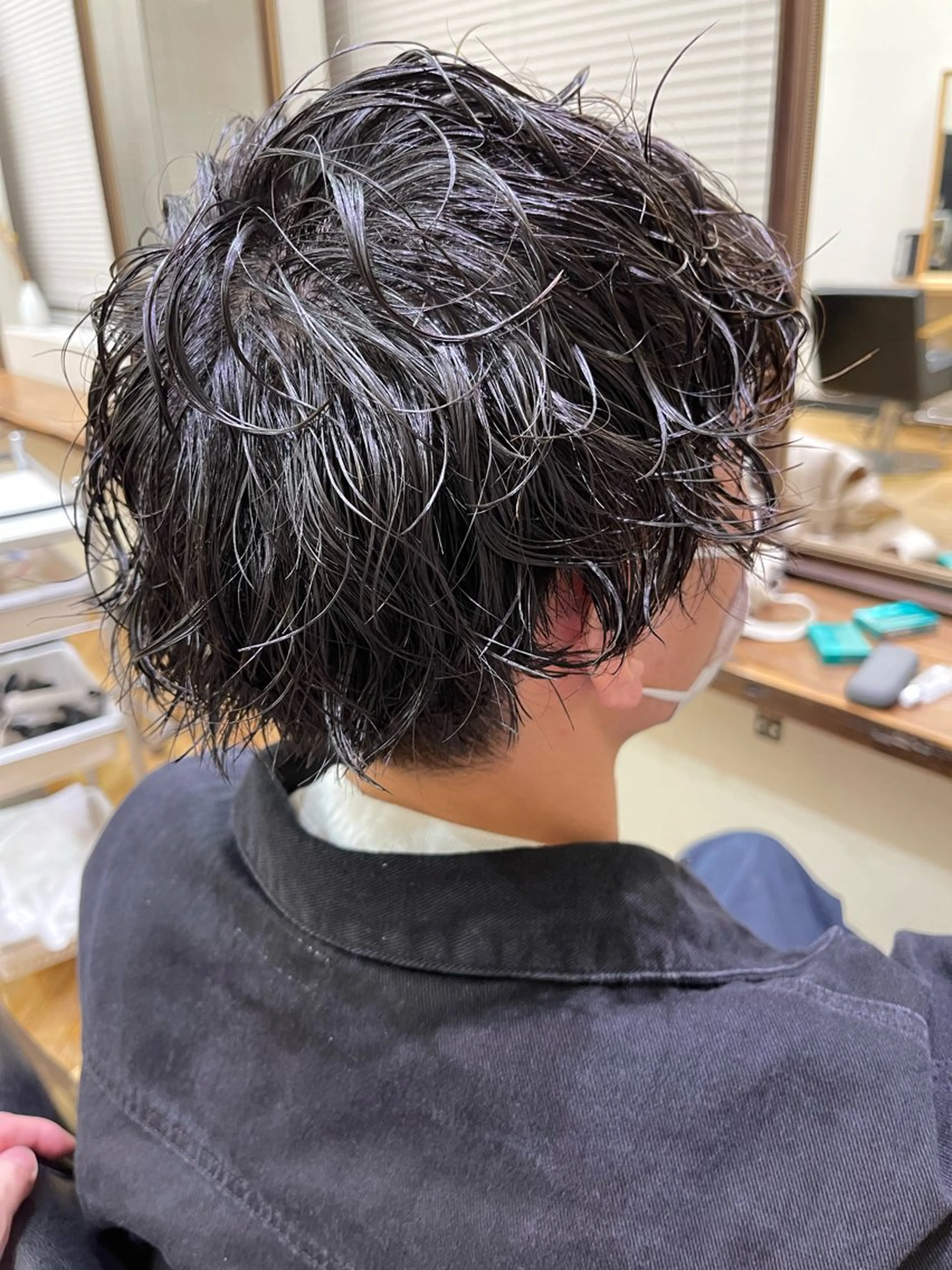 ショート パーマ メンズ メンズパーマ スパイラルパーマ Rolen.所属・佐藤 海璃のヘアスタイル