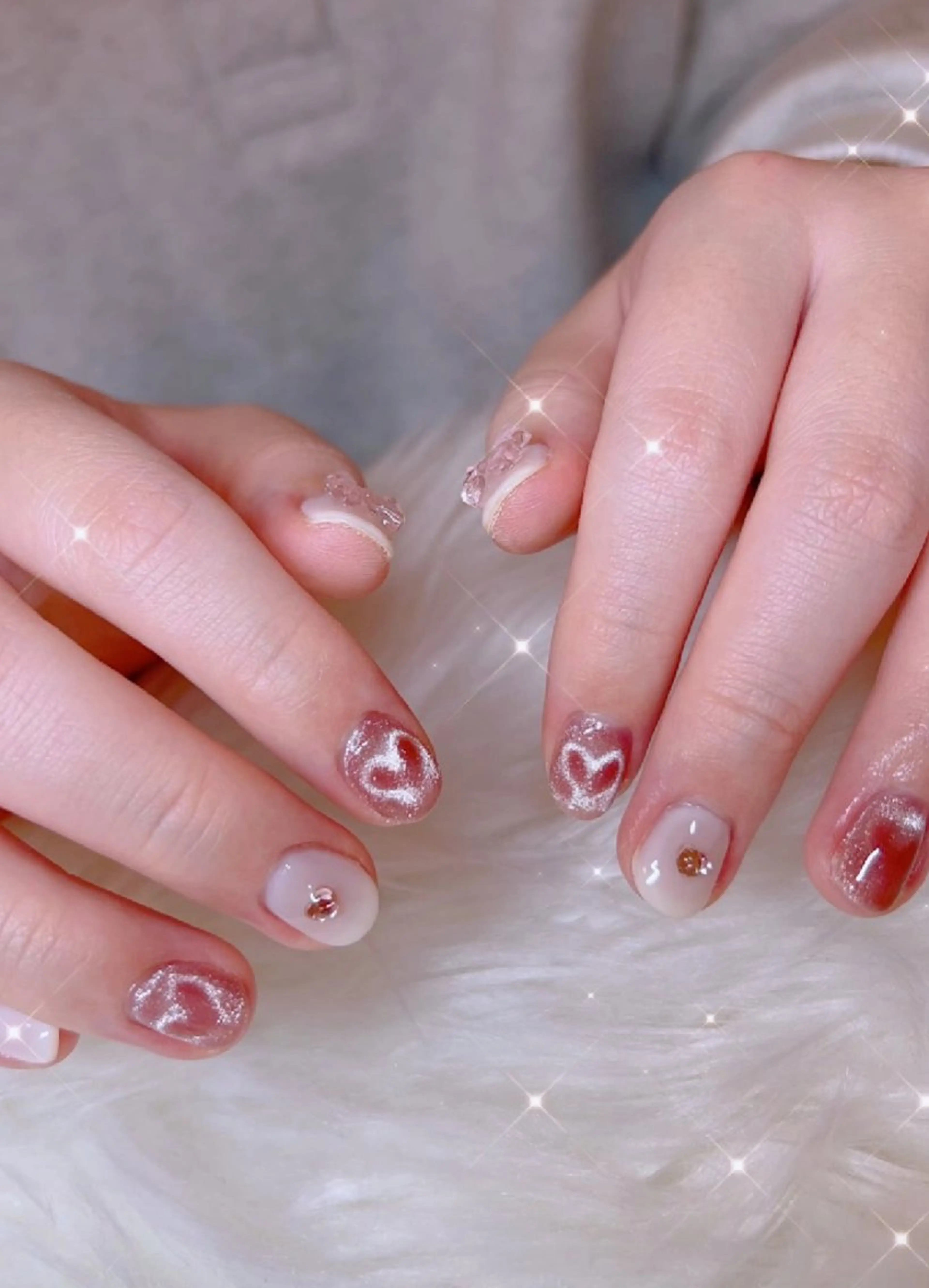 ネイル アートネイル 冬ネイル クリスマス ハンドネイル I LOVE ME NAIL.｡.:*♡のネイルデザイン