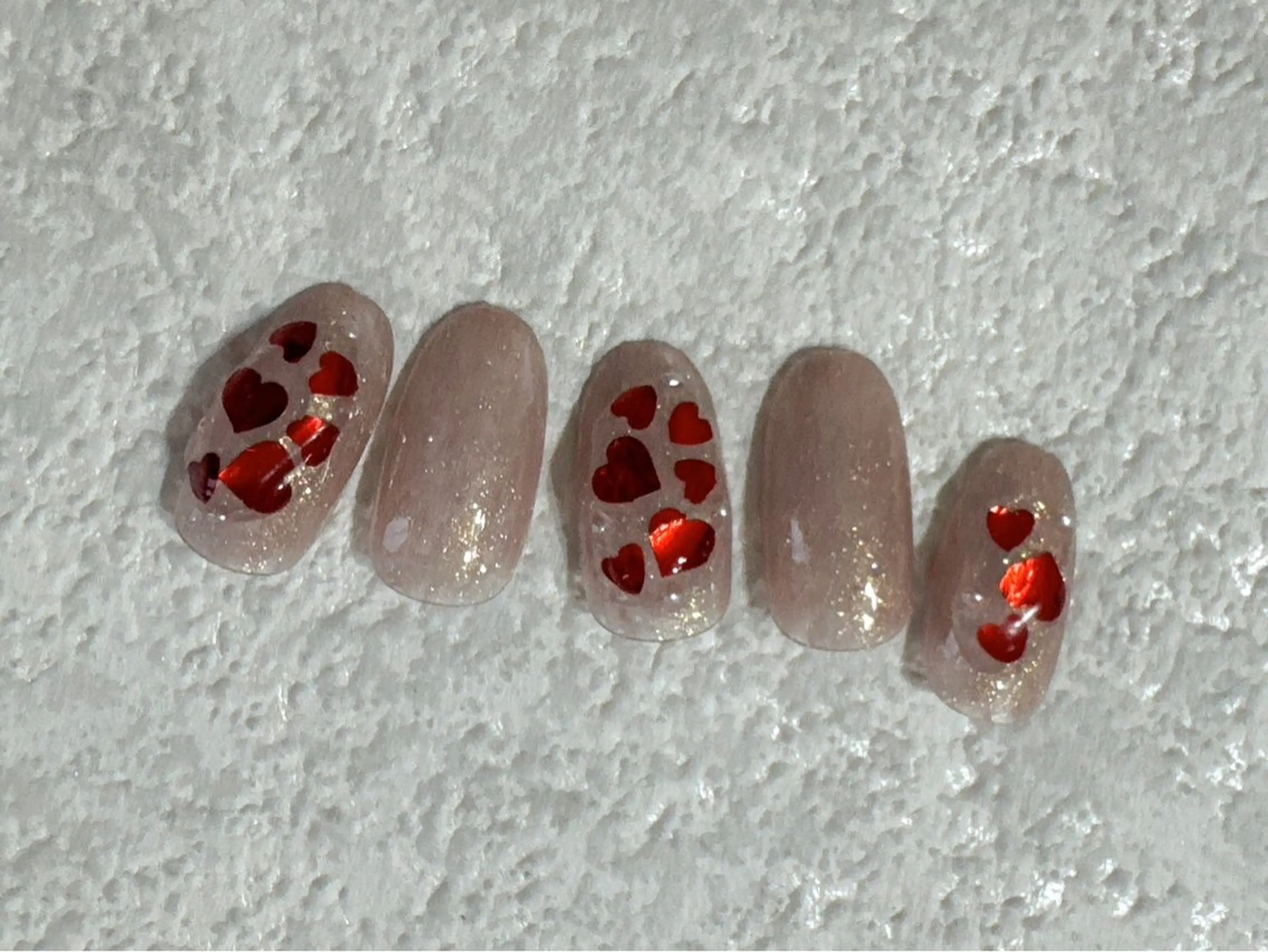 ネイル ジェルネイル メンズネイル パラジェル バレンタイン ワンホンネイル kiki nail &brow二子玉川の眉毛・アイブロウイメージ