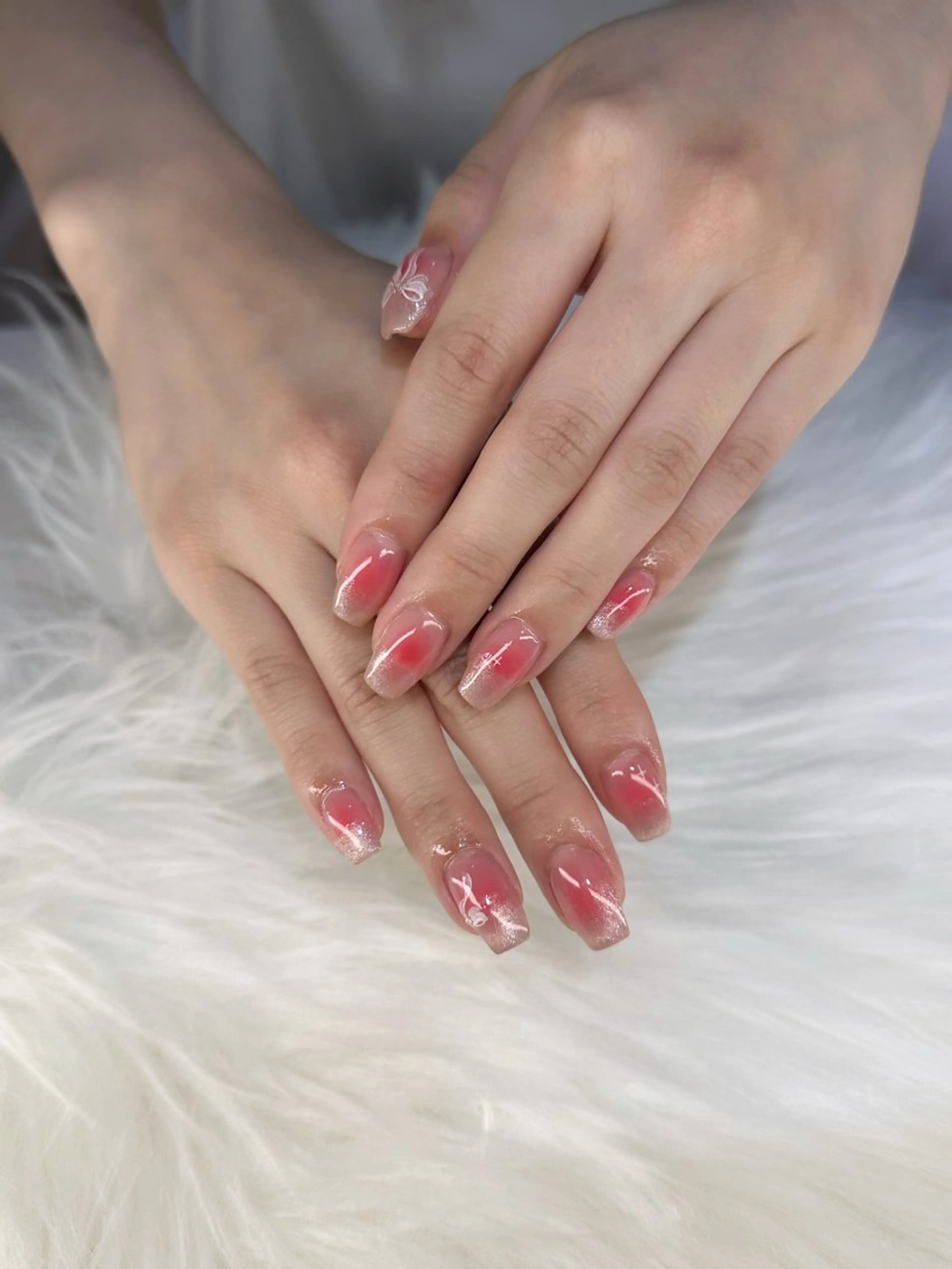 ネイル チークネイル マグネットネイル 持ち込み 冨山 きくののネイルデザイン