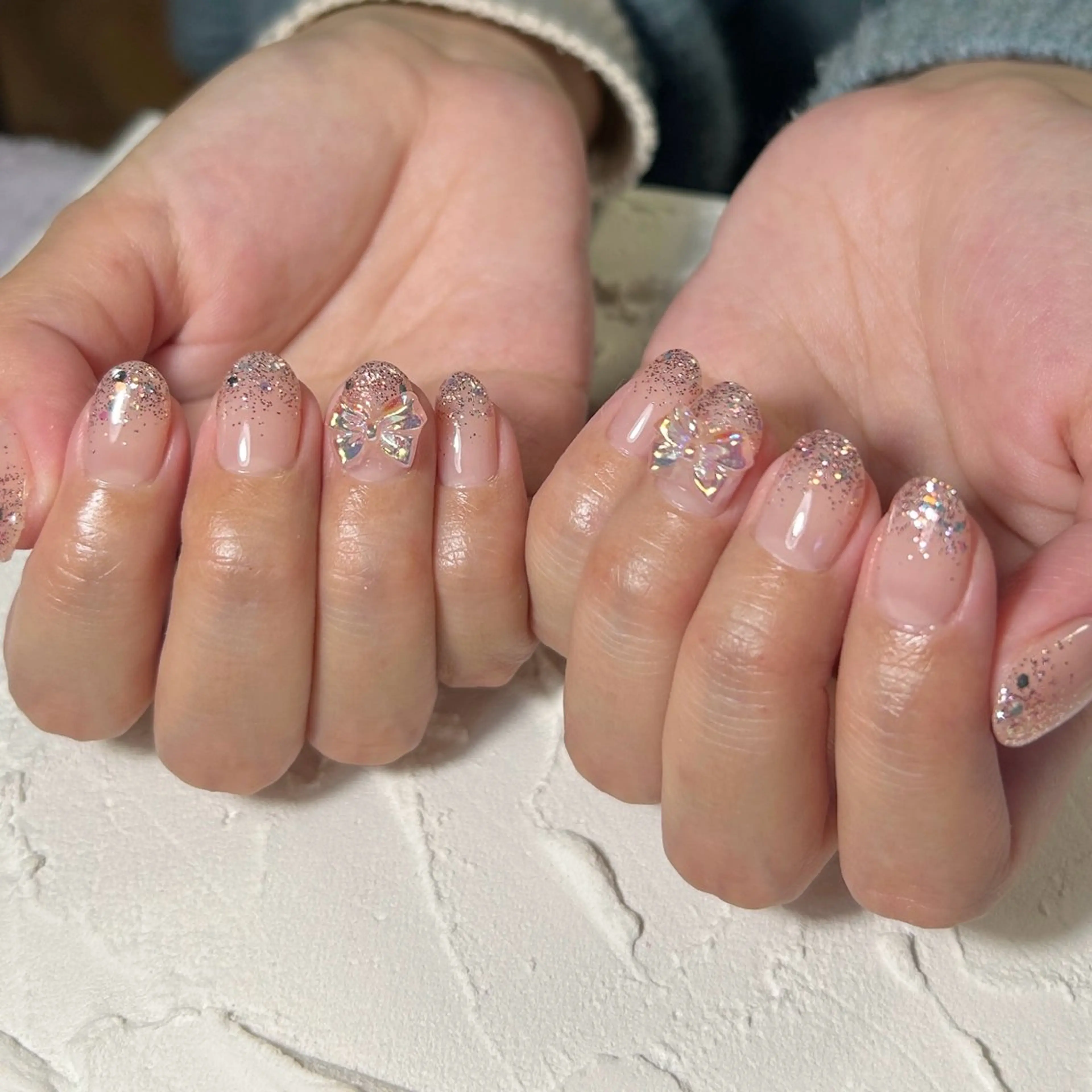 ネイル アートネイル グラデーション ラメ(グリッター) ハンドネイル Lofinails ちひろのネイルデザイン