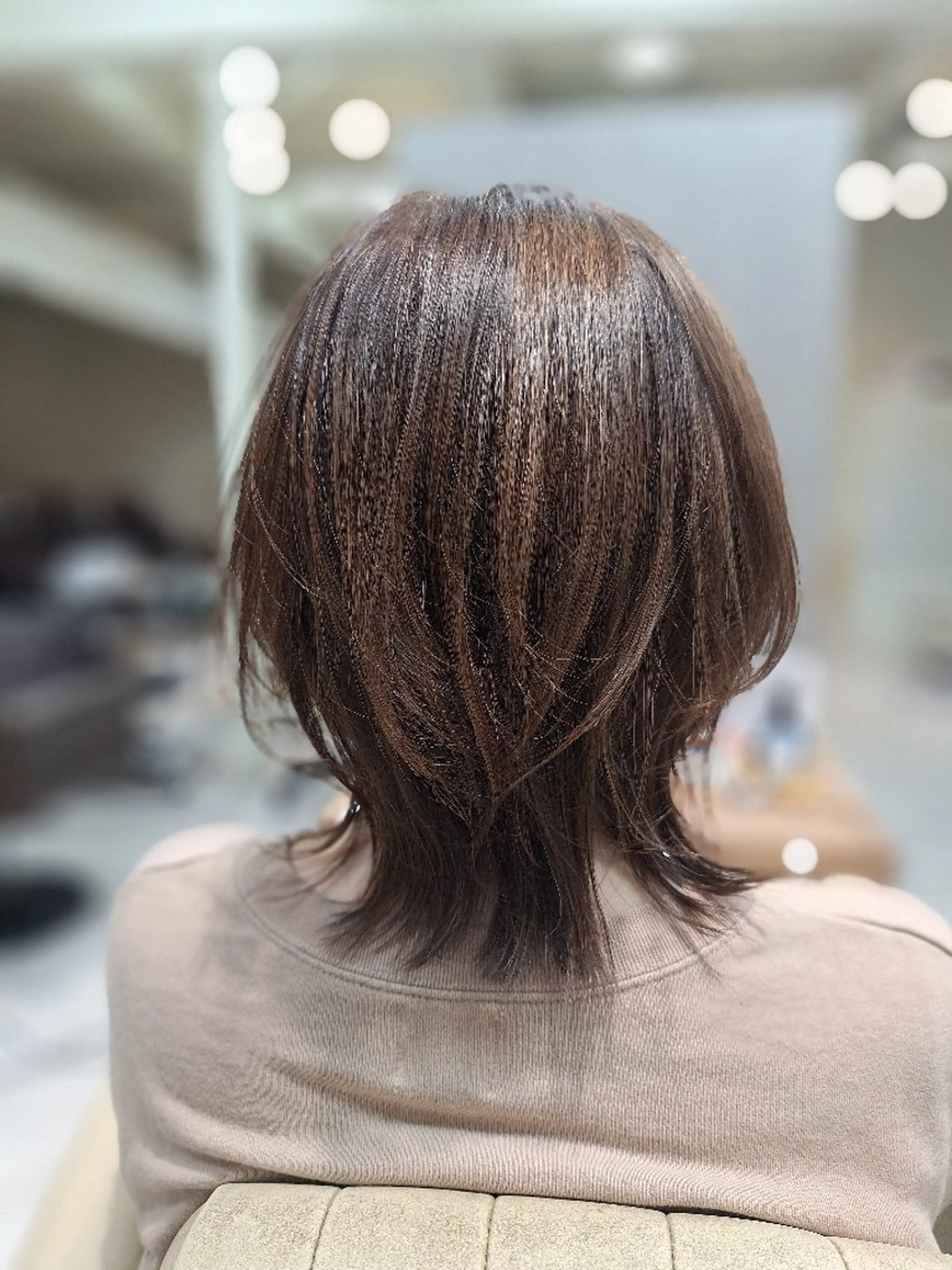 ミディアム カラー くびれヘア 北村 恵美のヘアスタイル