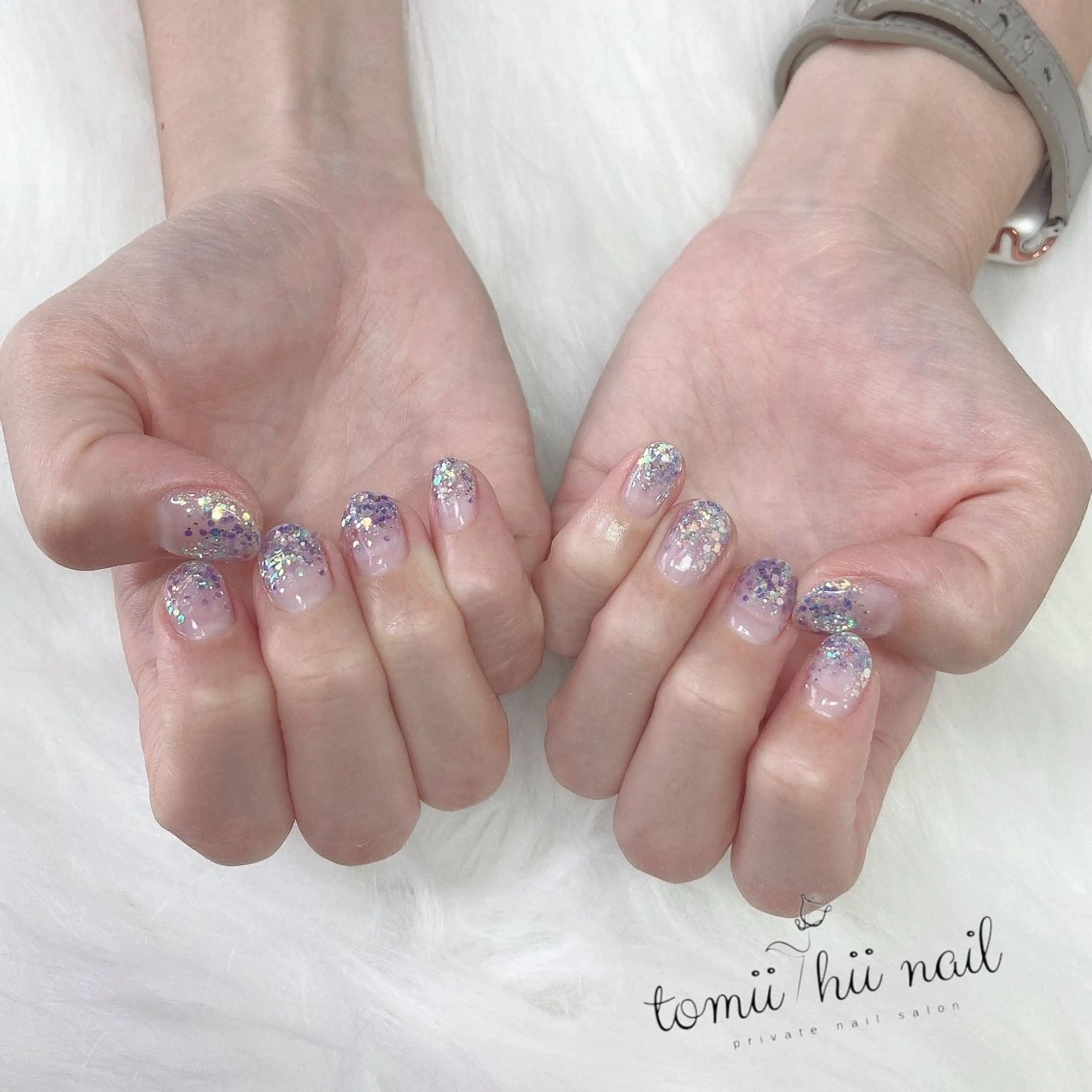 ネイル グラデーション ラメ(グリッター) ラメグラデーション tomii-hii -nailのその他イメージ