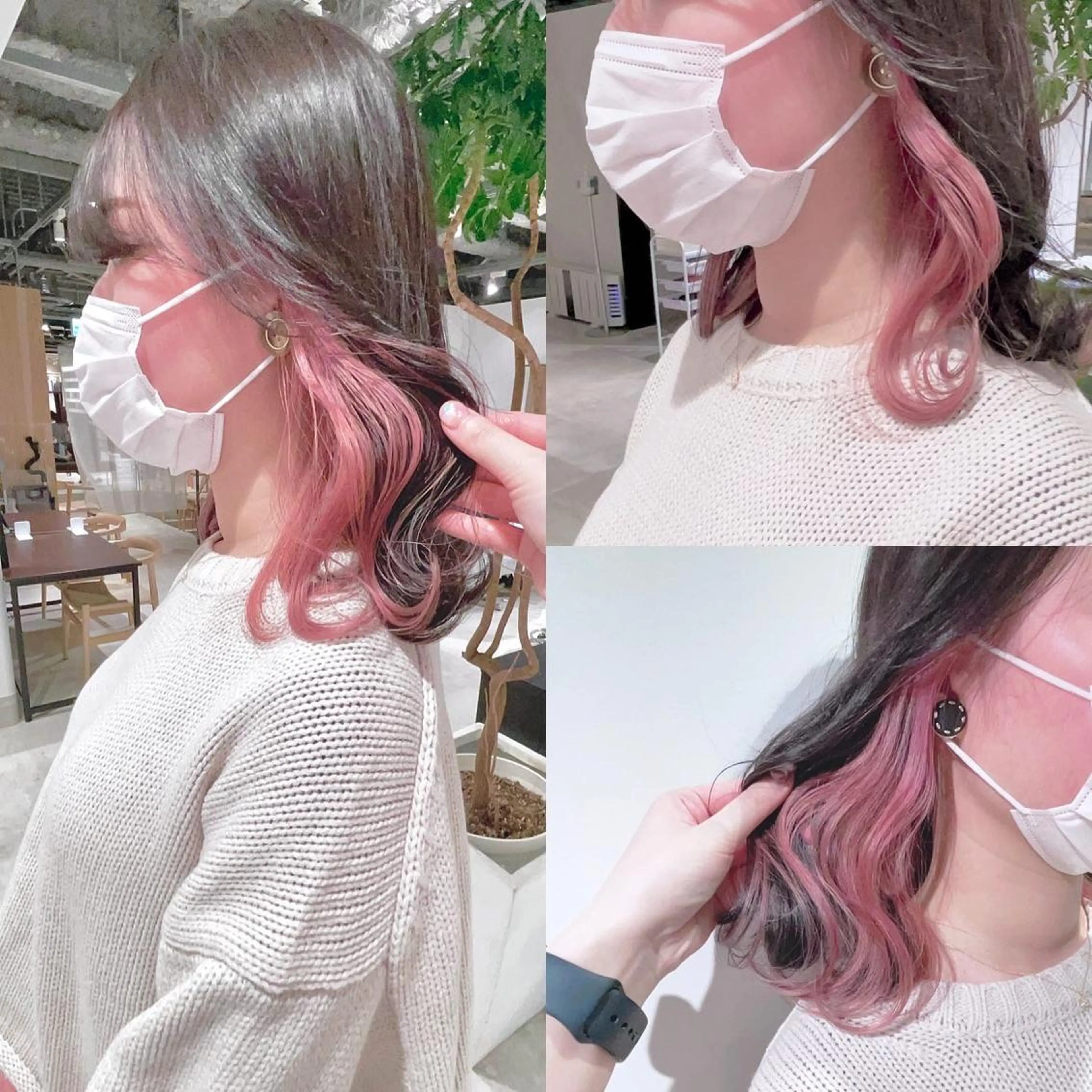 カラー ブリーチ ヘアカラー トリートメント 渋谷:インナーカラー ／🍒エリカ🍒のヘアスタイル