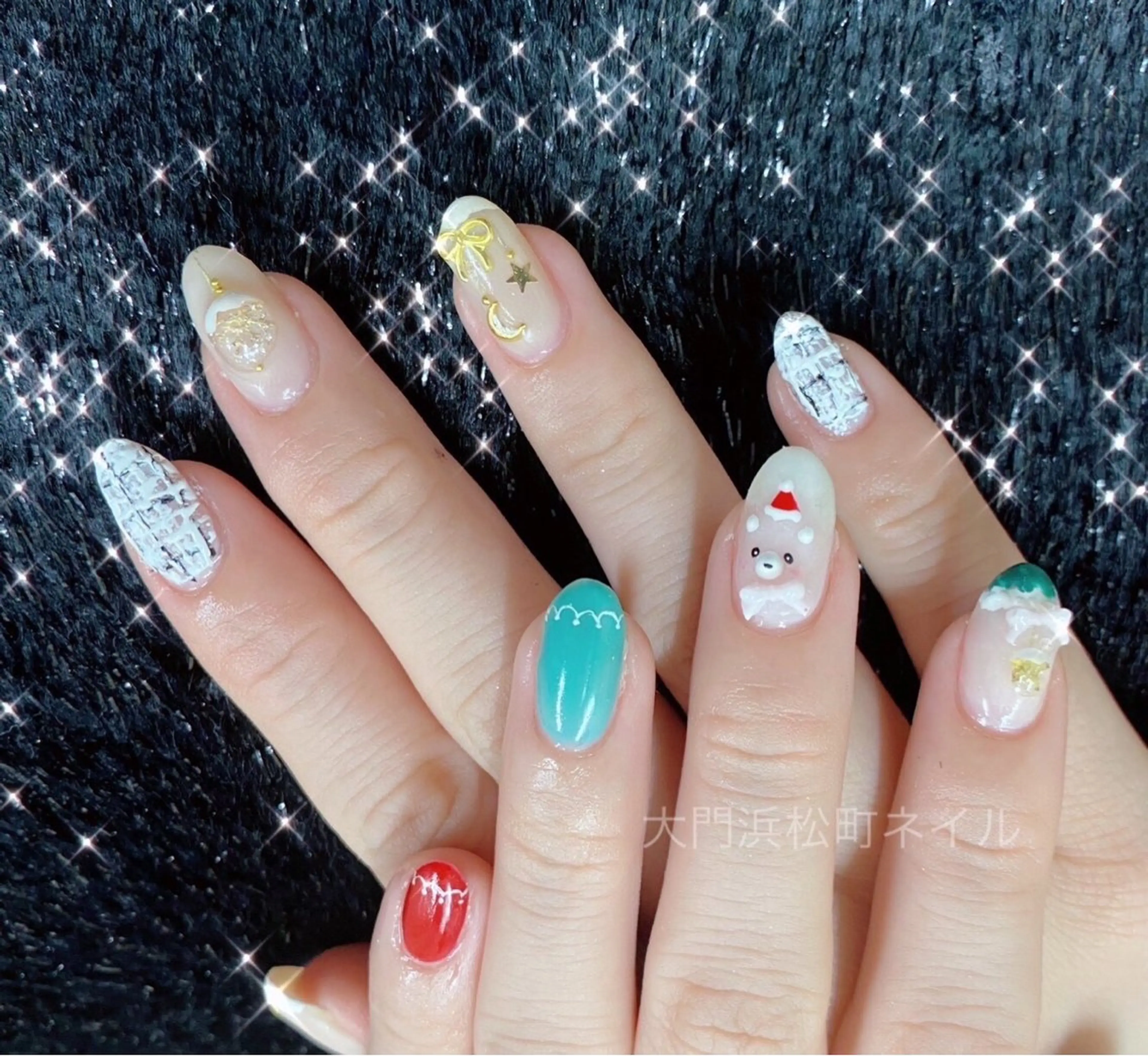 ネイル ボルドー 成人式 フレンチネイル ガラスフレンチ マグネットネイル ハンドネイル ハンドケア 大門浜松町 ネイルのネイルデザイン