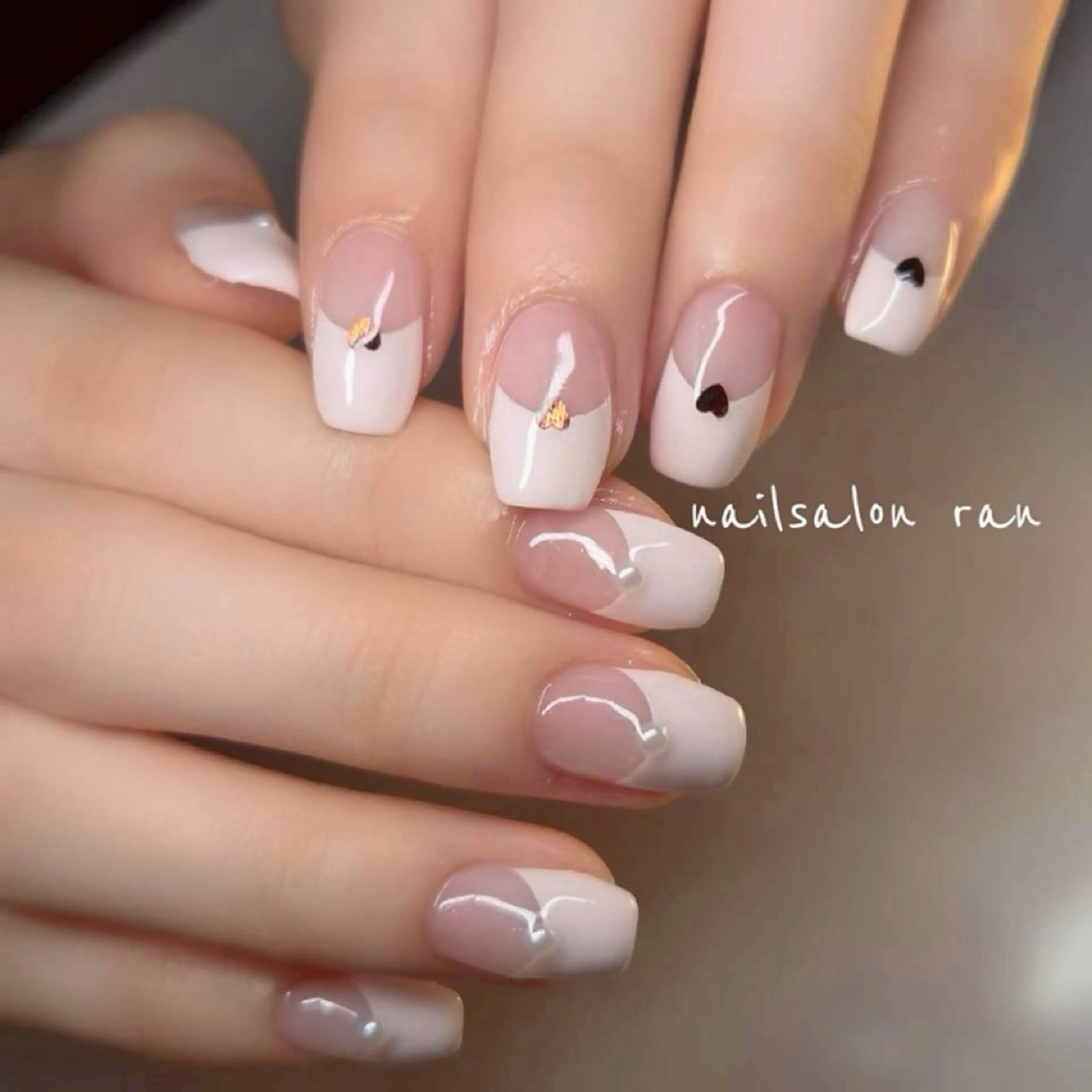 ネイル フレンチネイル ハンドネイル ハンドケア nailsalon ranのネイルデザイン