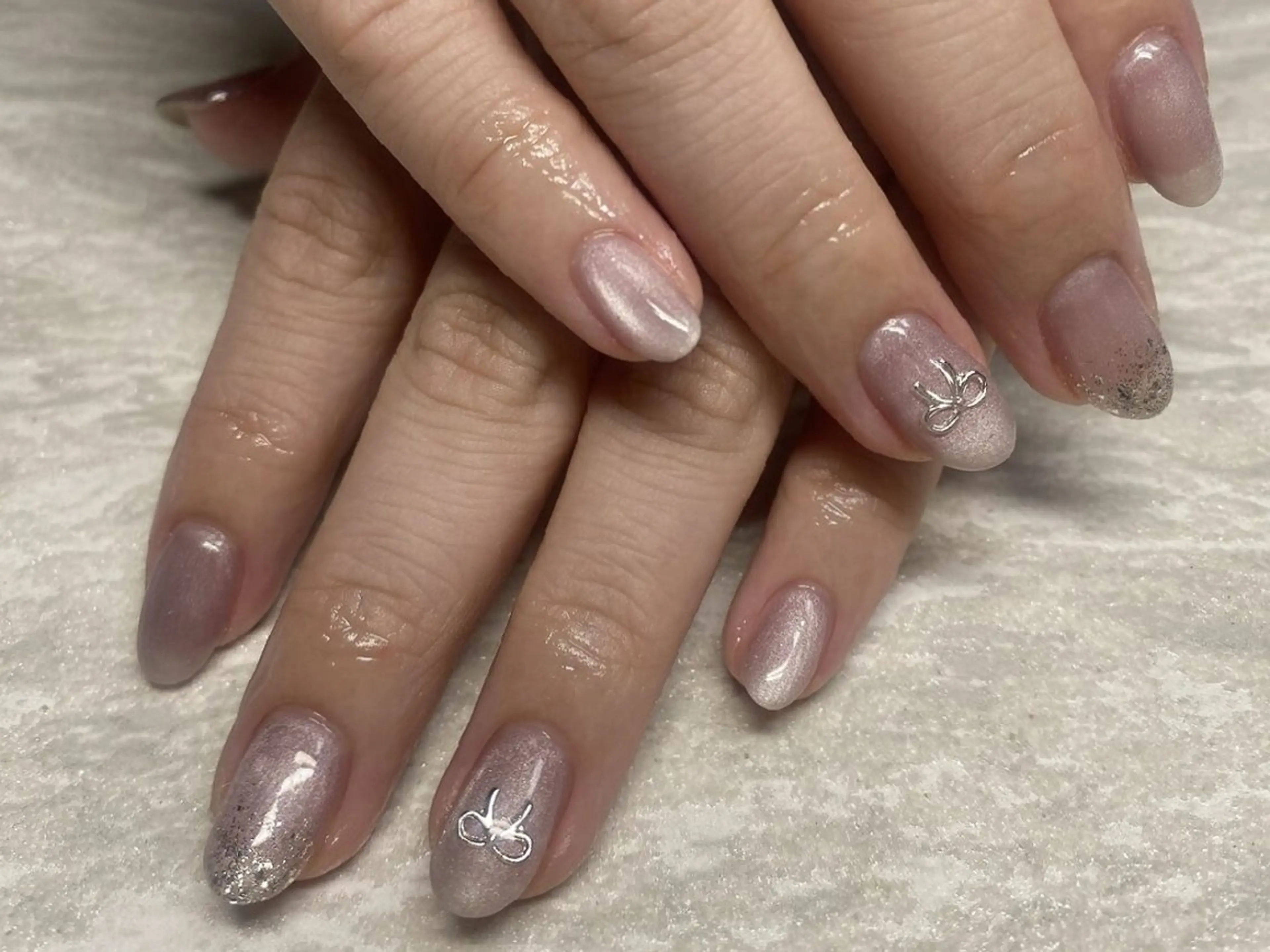 ネイル リボン 夏ネイル JULIE NAILのネイルデザイン