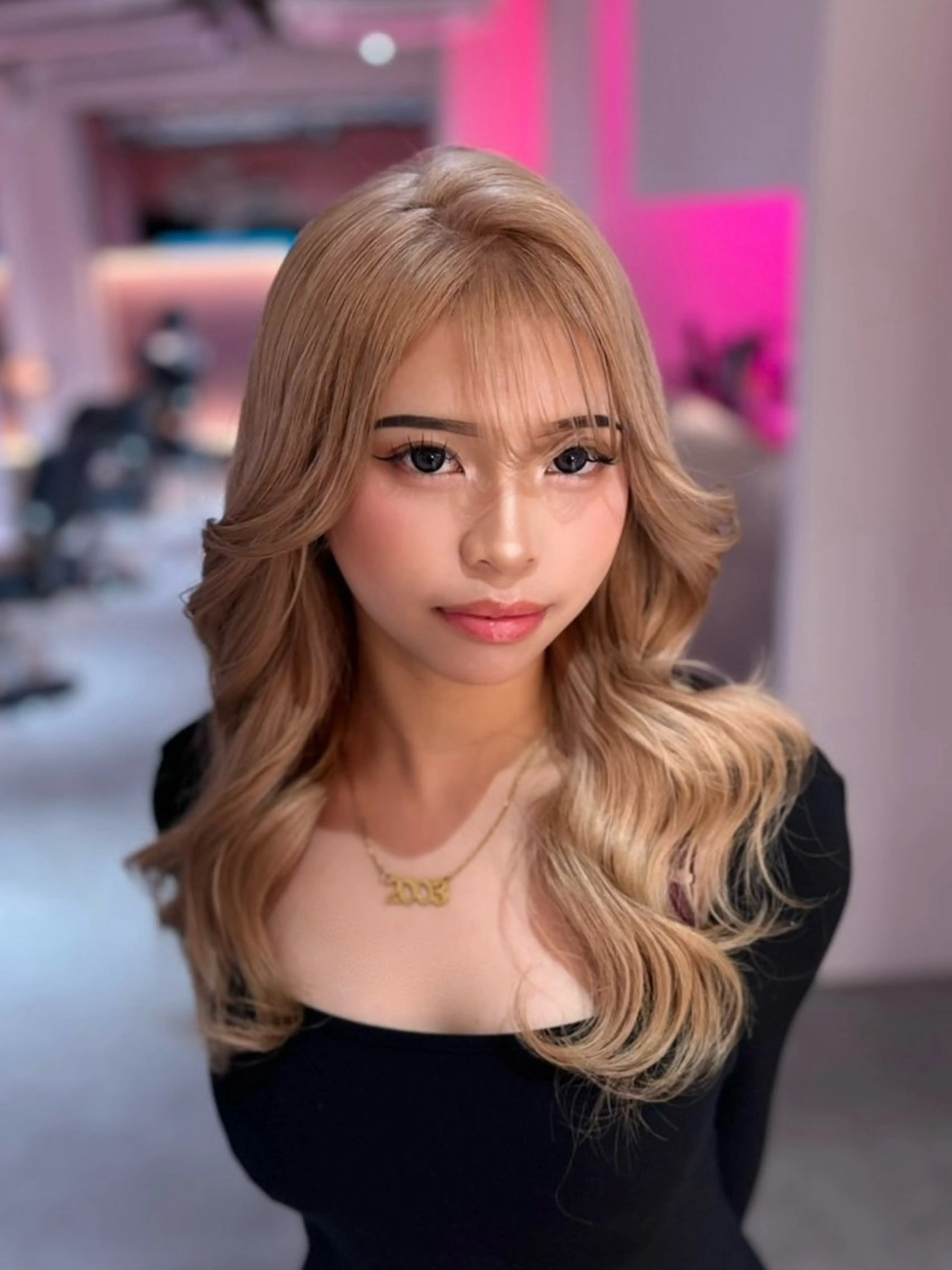 セミロング カラー 田中麻鈴/ハイトーン /ミルクティーのヘアスタイル