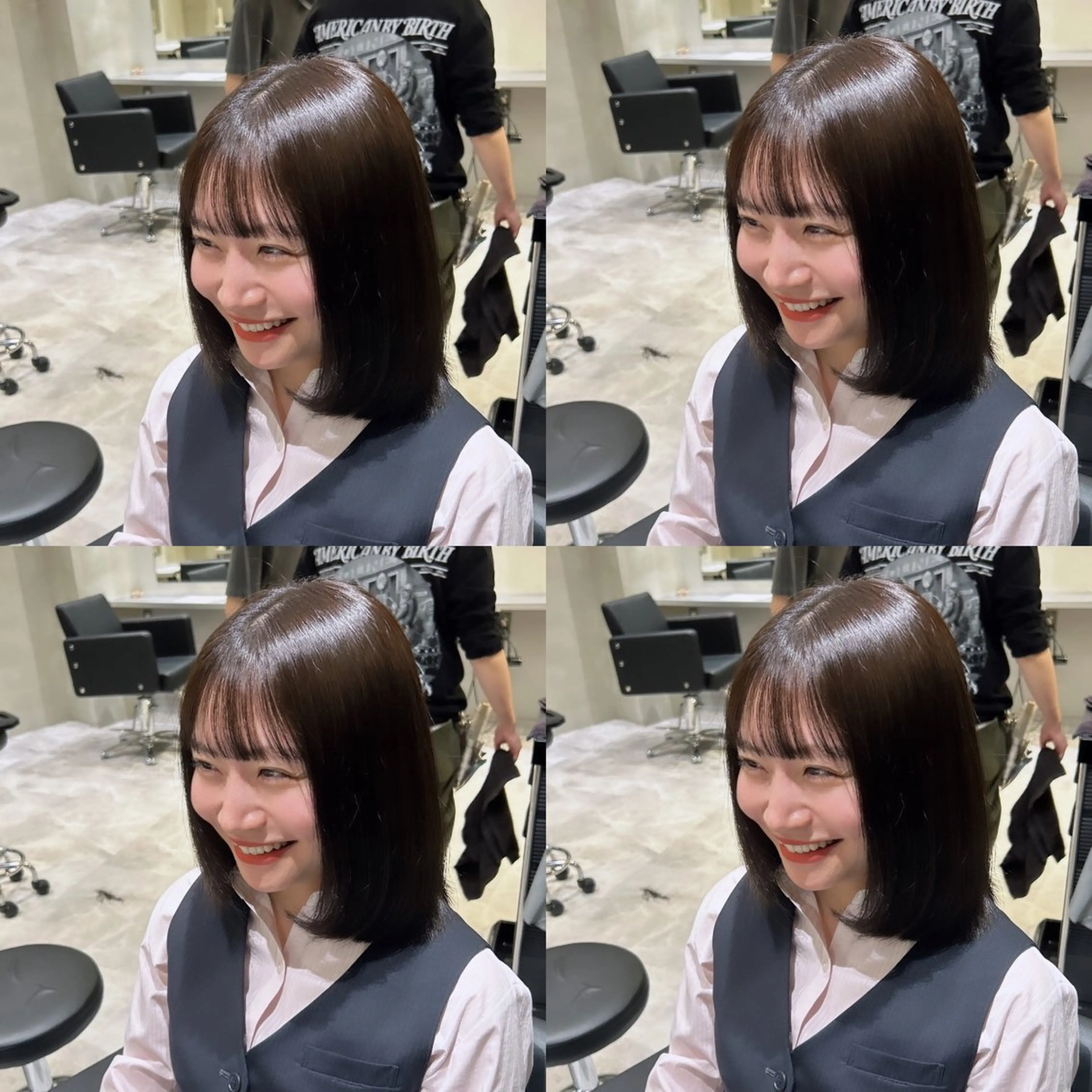 ミディアム カラー レイヤーカット/ 縮毛矯正🇰🇷早坂のヘアスタイル