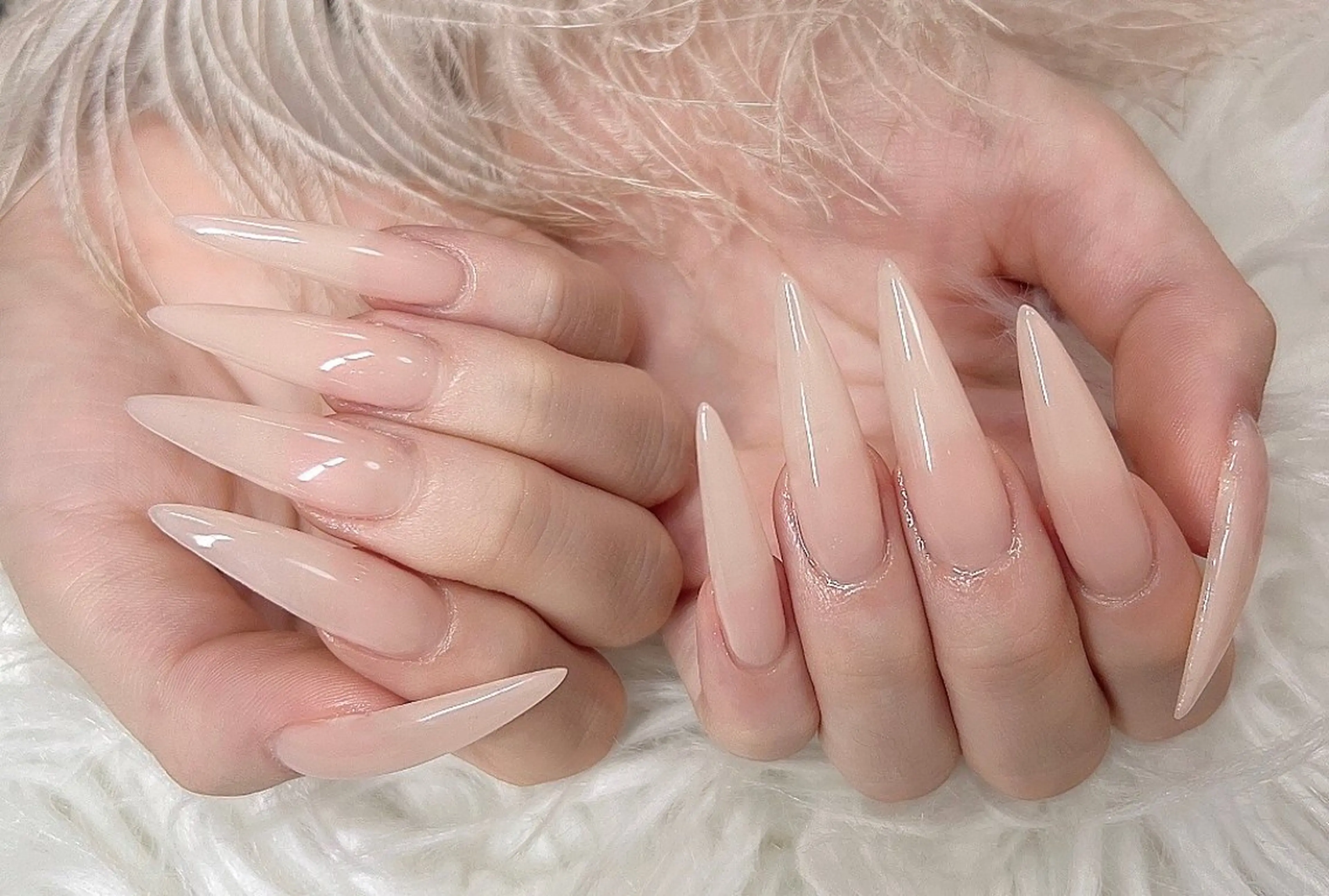 ネイル チークネイル 長さ出し フラッシュネイル フットネイル フレンチネイル Aina nail さゆりのネイルデザイン