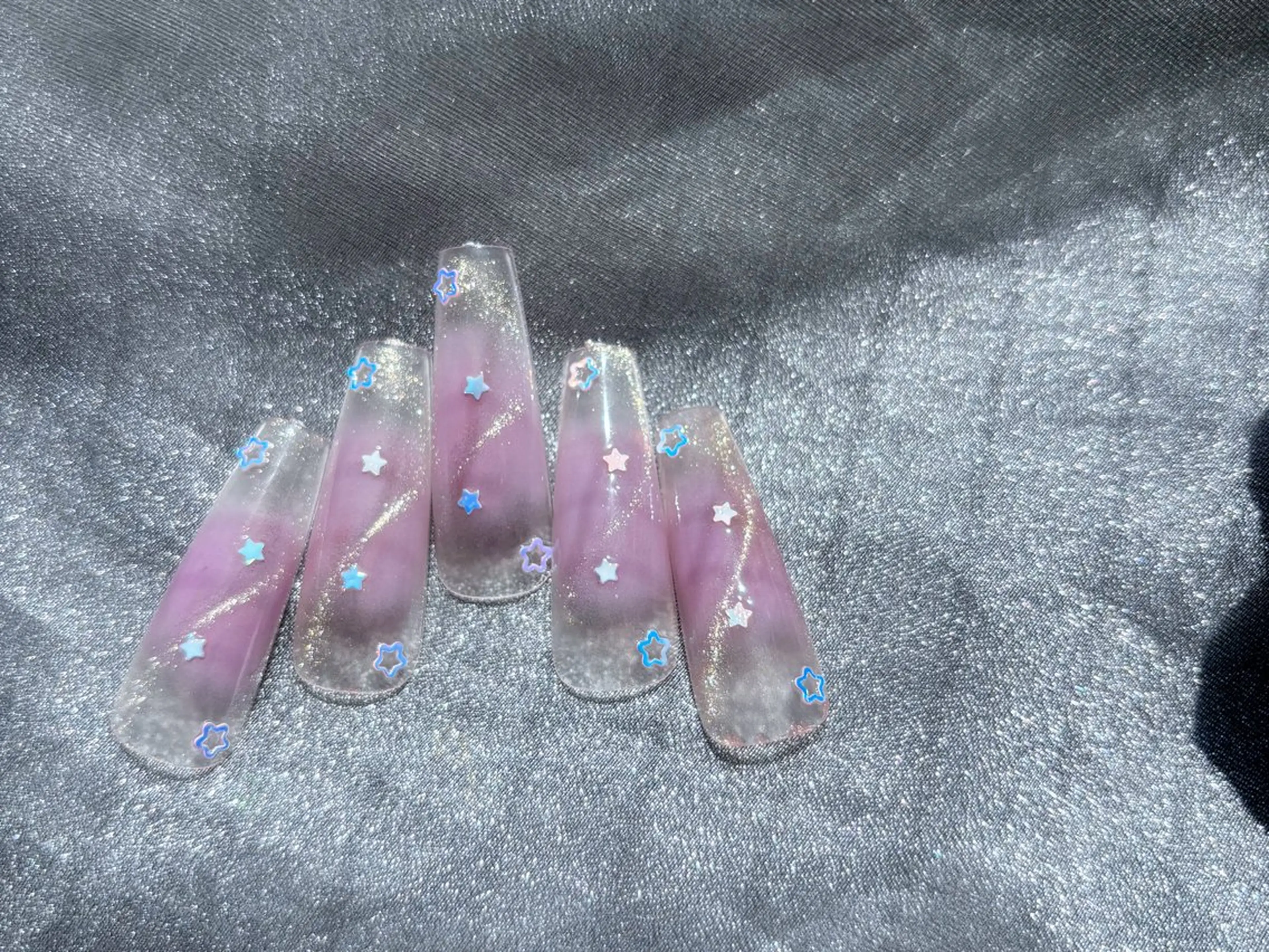 ネイル ハンドネイル H3 Nail Tsuki🦋💙のネイルデザイン