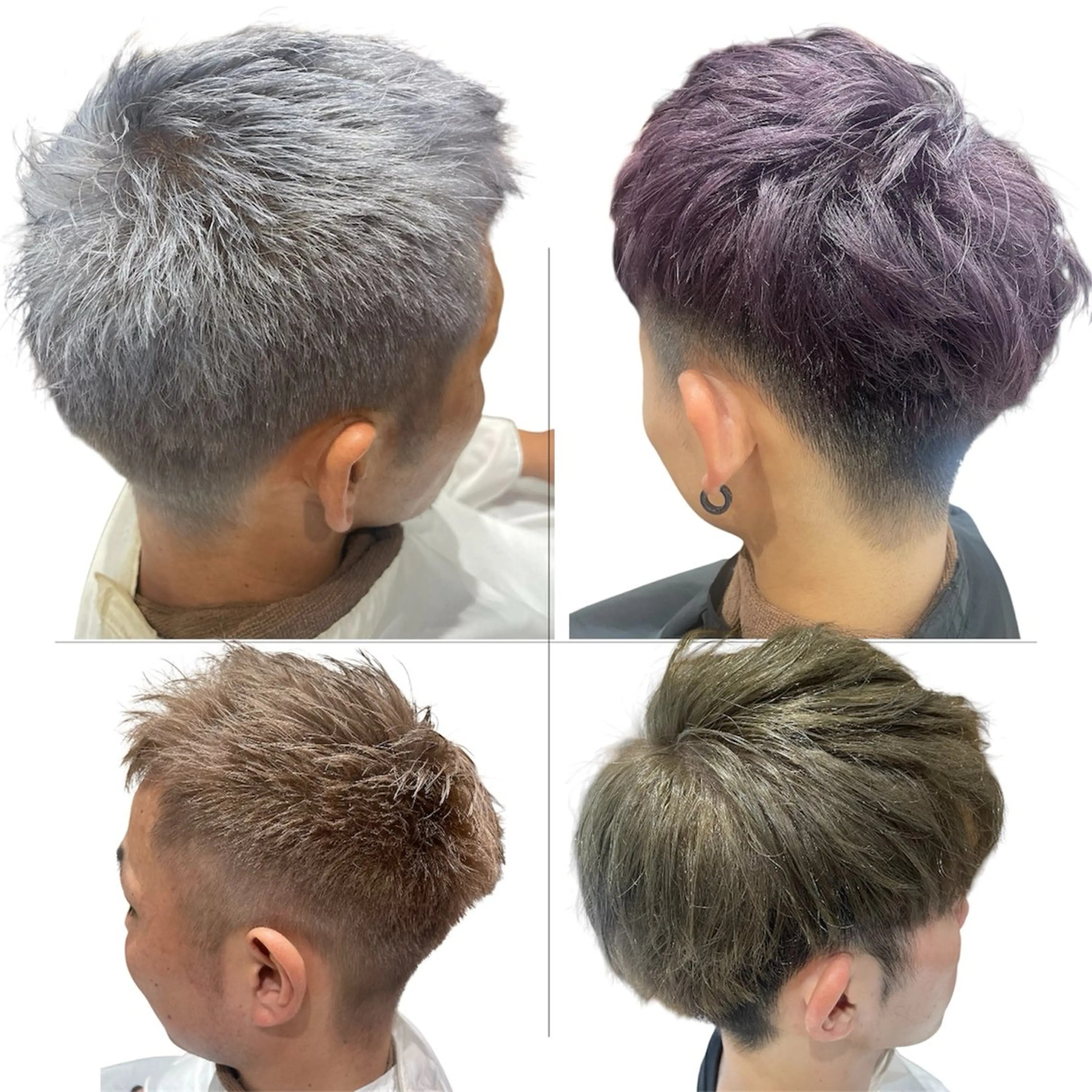 カラー メンズ メンズブリーチ ベージュカラー ブリーチ 透明感カラー ミルクティーベージュ カット 川口 葉月のヘアスタイル