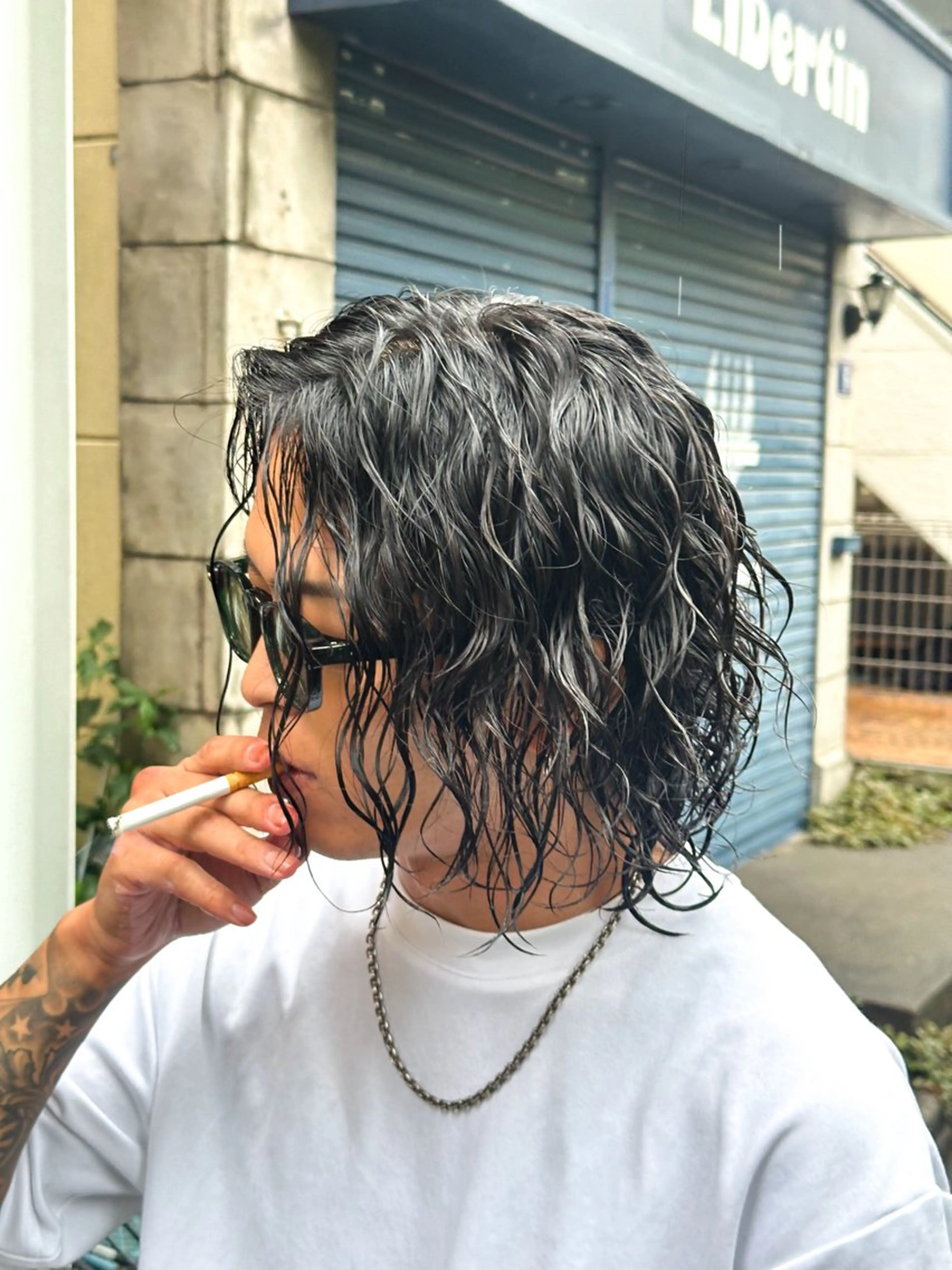 ミディアム パーマ メンズ ミディアムパーマ メンズパーマ カット パーマ トリートメント ツイスパ/メンズ パーマ/歩夢のヘアスタイル