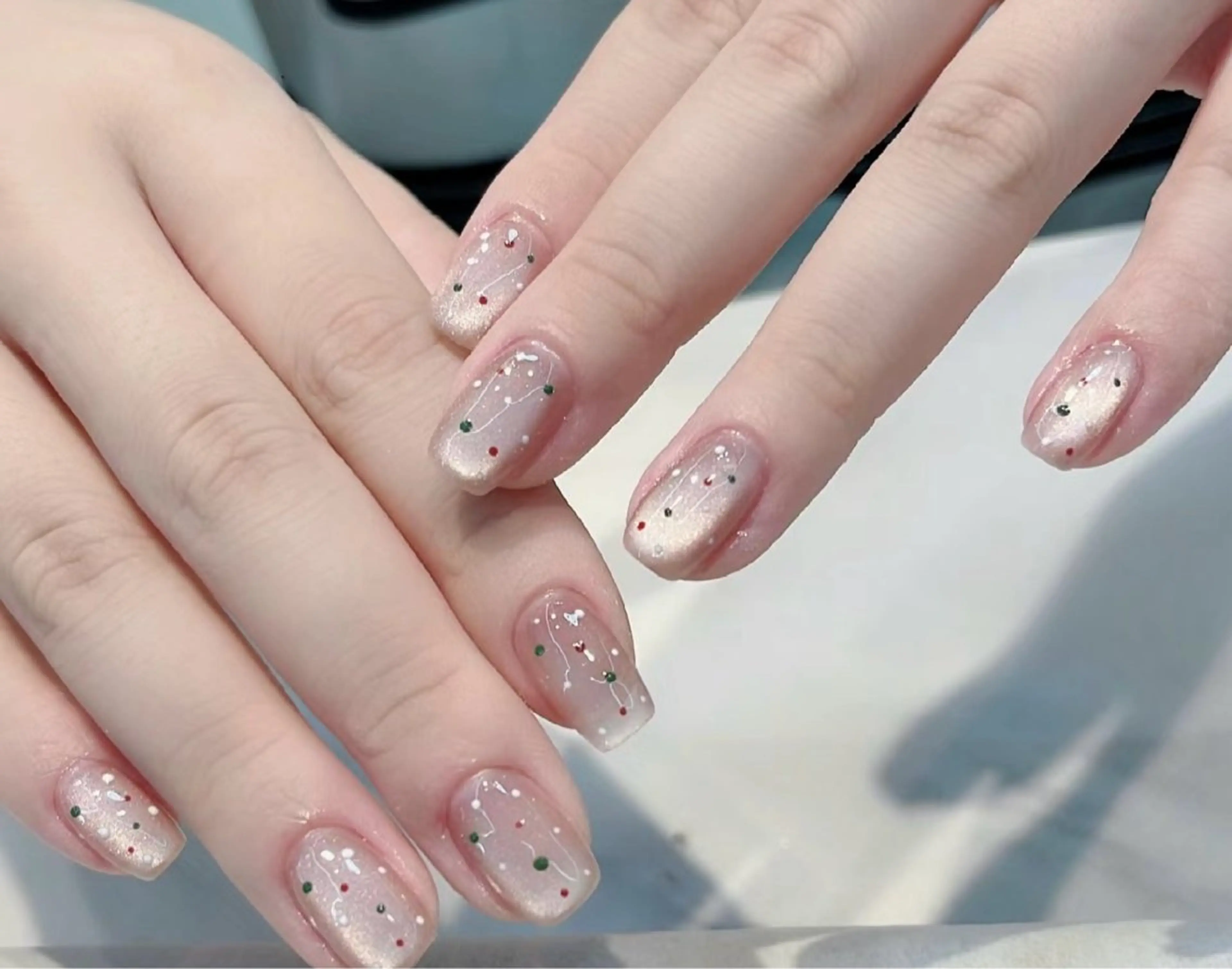 ネイル 成人式 フレンチネイル ジェルネイル グラデーション マグネットネイル ハンドネイル Rika  nail cocoのネイルデザイン