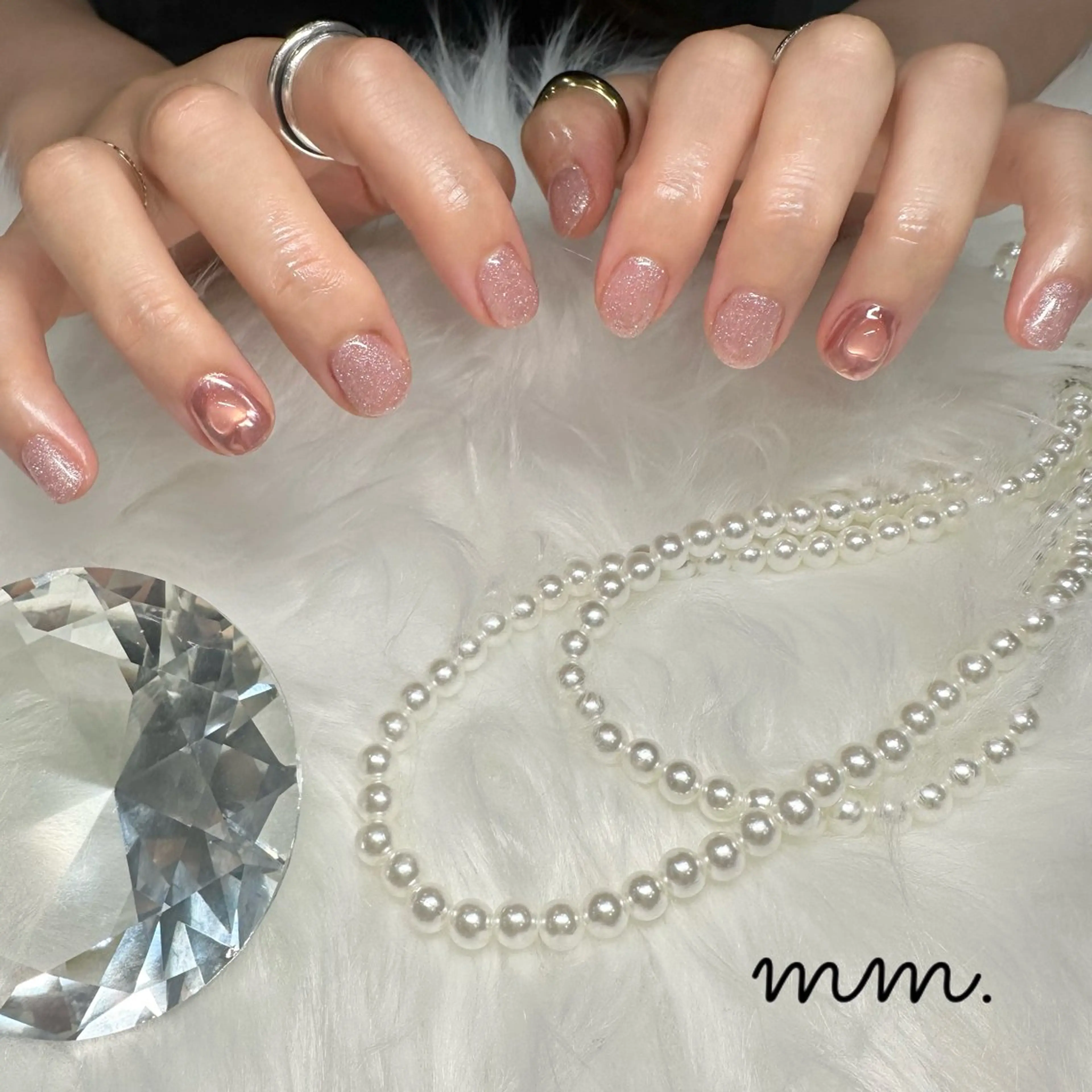 ネイル ハンドネイル 🩷🩵mm.大宮 Riyo🧸🩵🩷のネイルデザイン