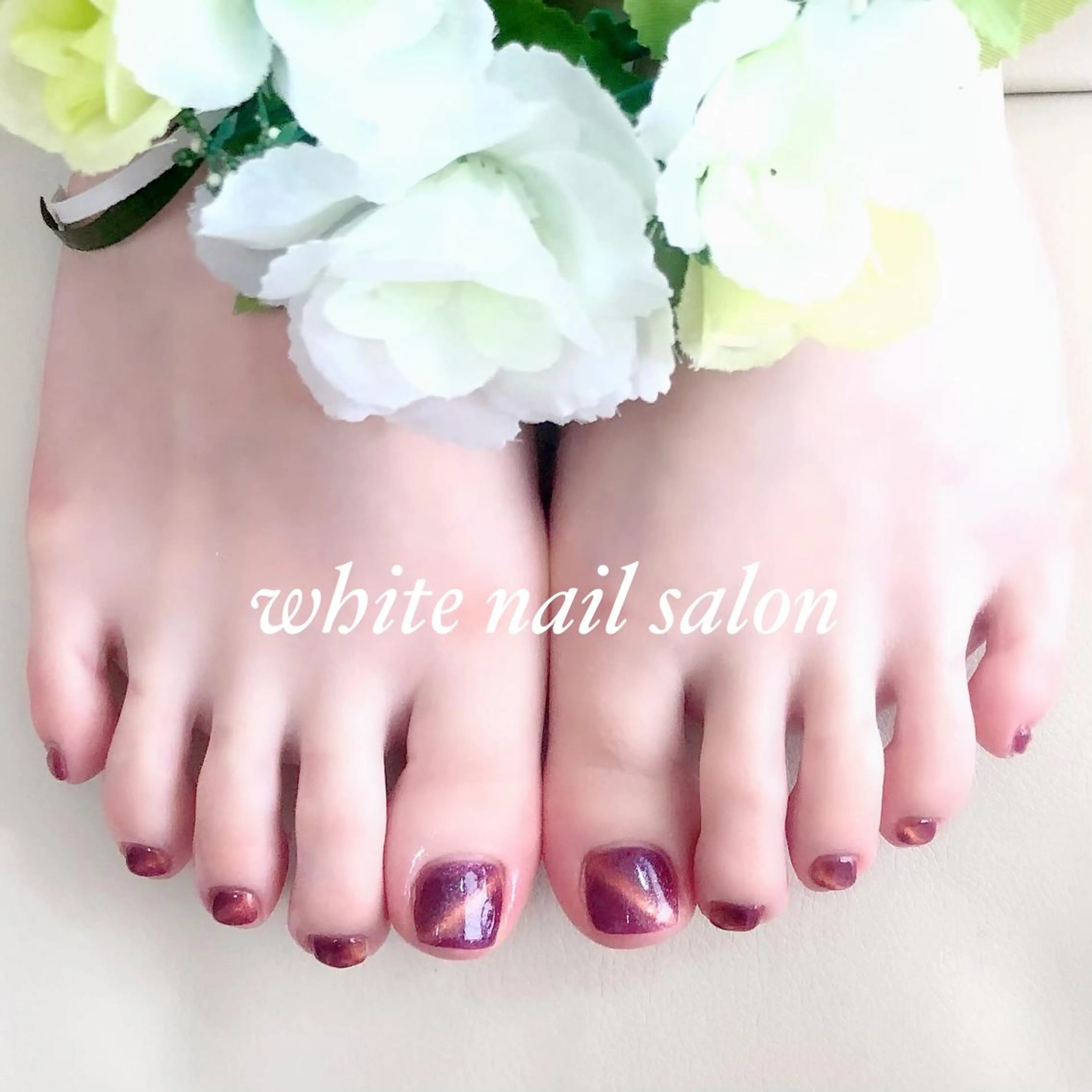 ネイル アートネイル フットネイル フレンチネイル ジェルネイル ハードジェル フットネイル white nail salonのネイルデザイン