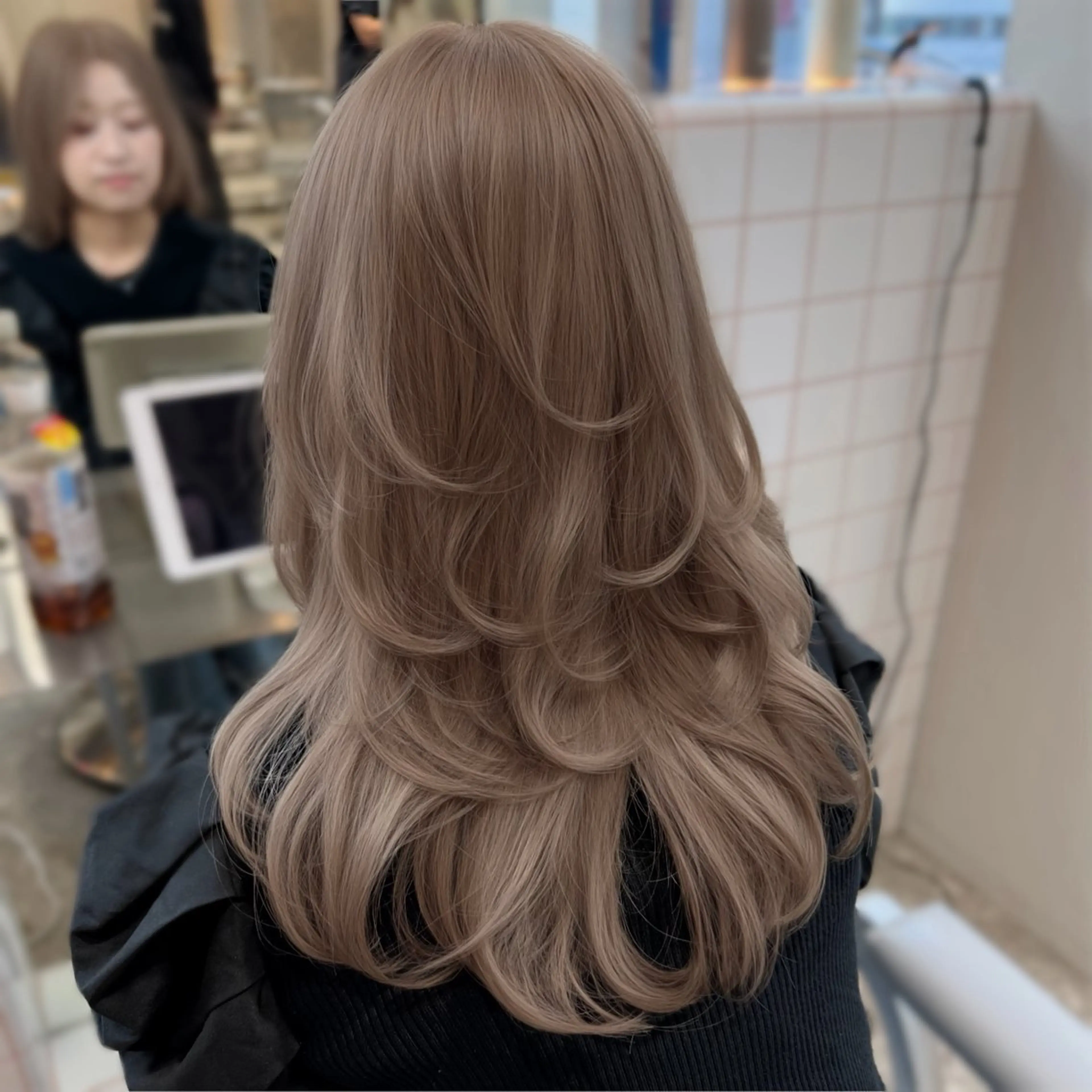 セミロング カラー カット ヘアカラー トリートメント 新宿/韓国風レイヤー 髪質改善/渋谷直樹のヘアスタイル