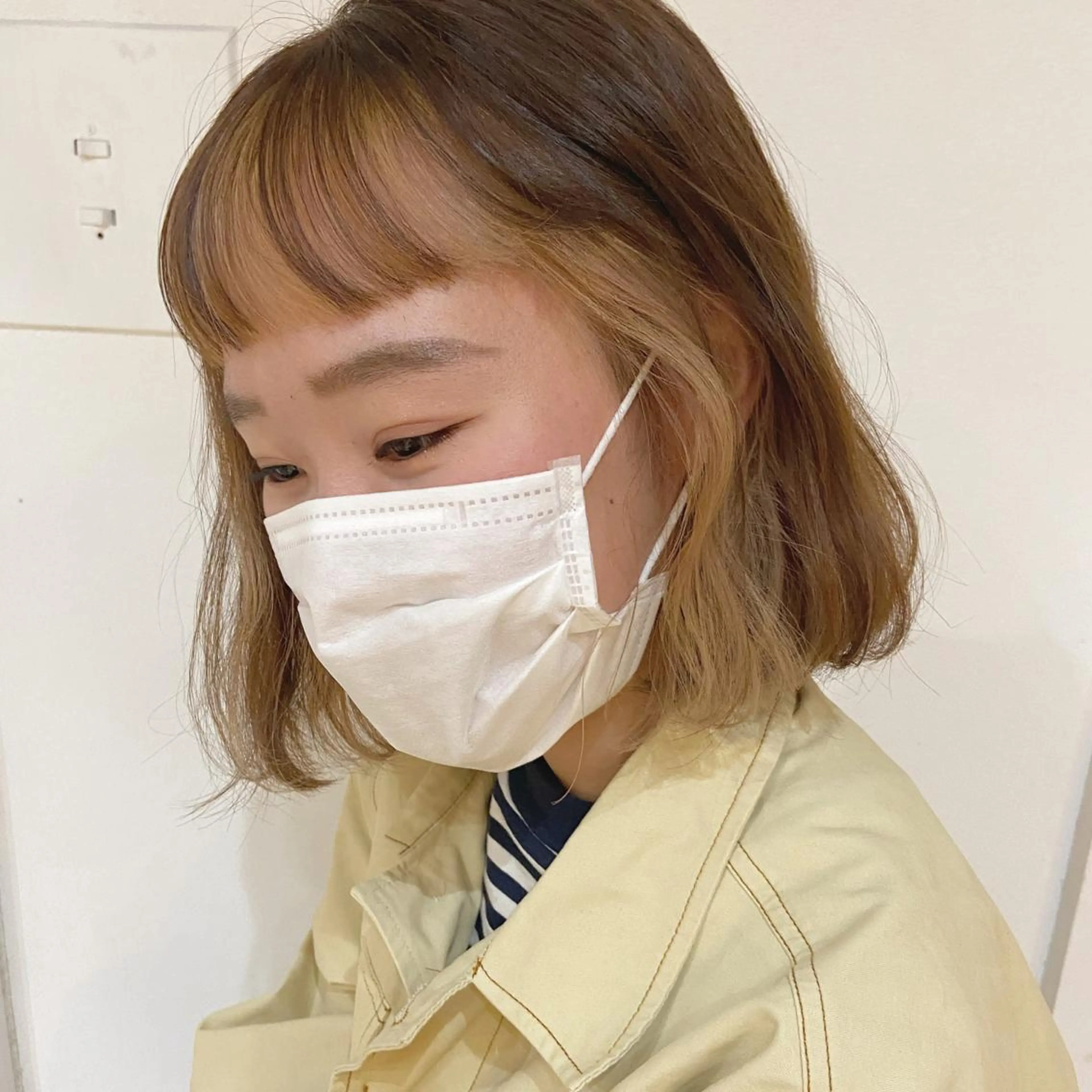 ミディアム ミストバング 小玉 杏華のヘアスタイル