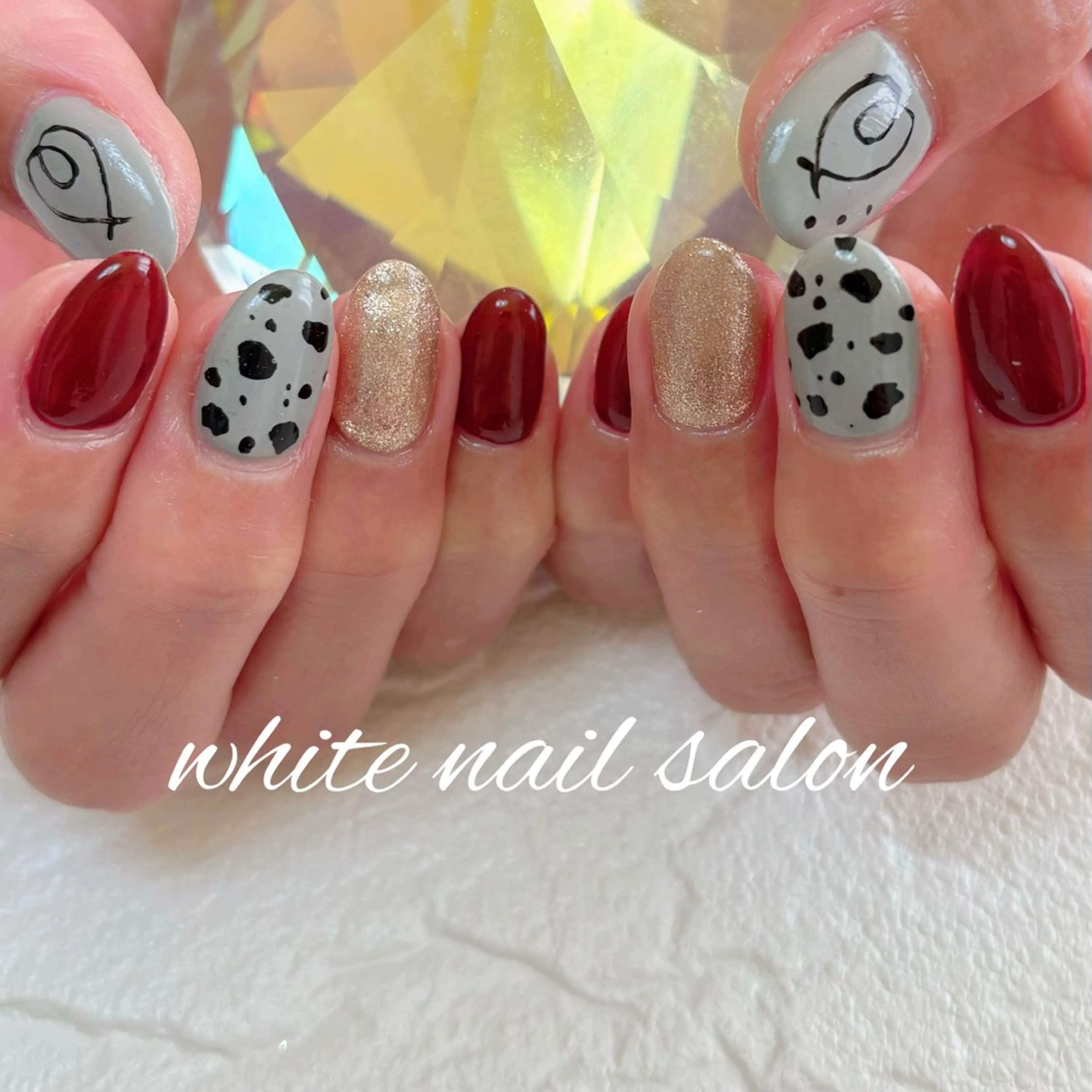 ネイル フットネイル マグネットネイル ハンドネイル white nail salonのネイルデザイン