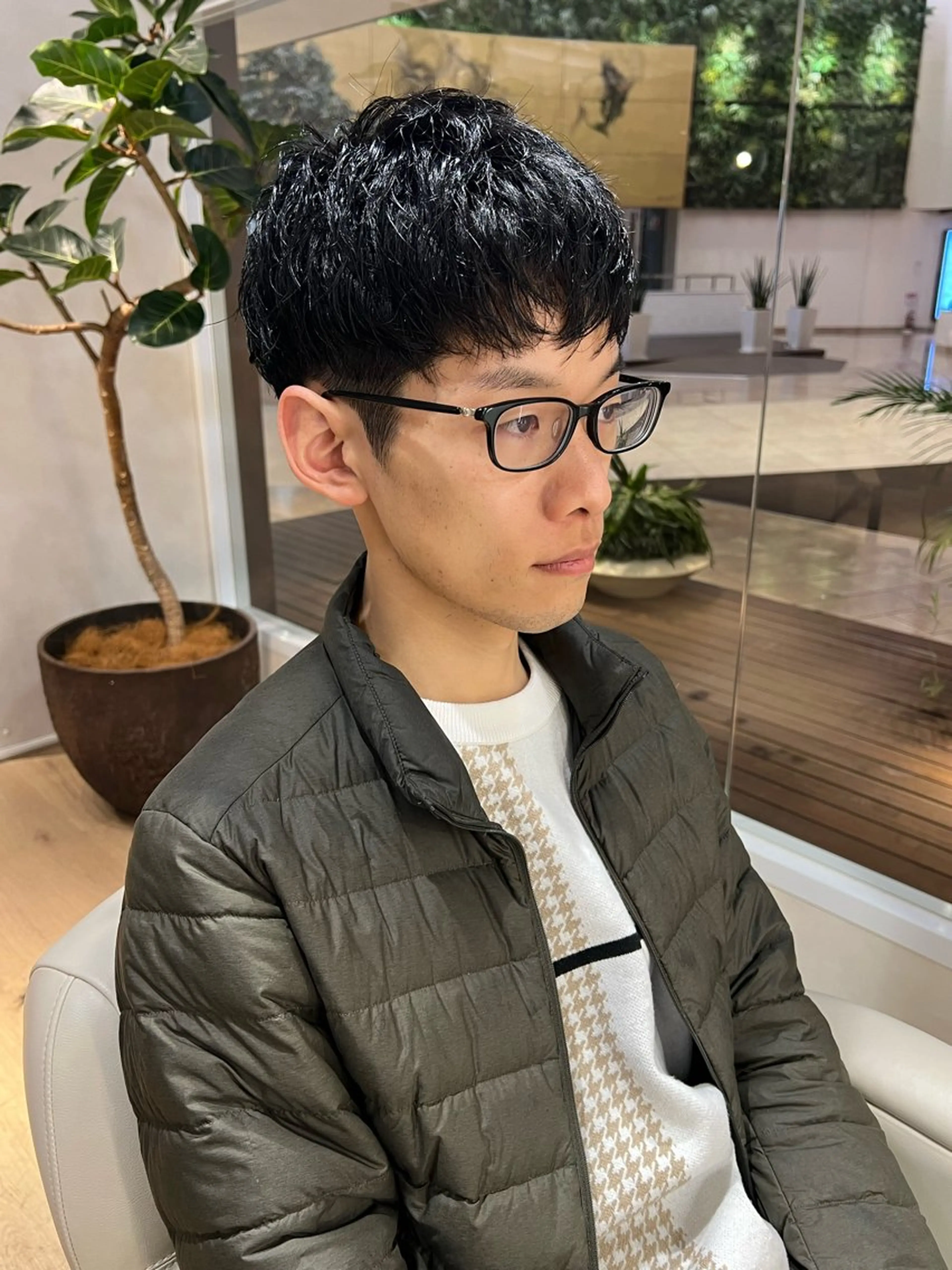 ショート パーマ メンズ カット パーマ 梅田茶屋町メンズ 専門美容師 山元一平のヘアスタイル