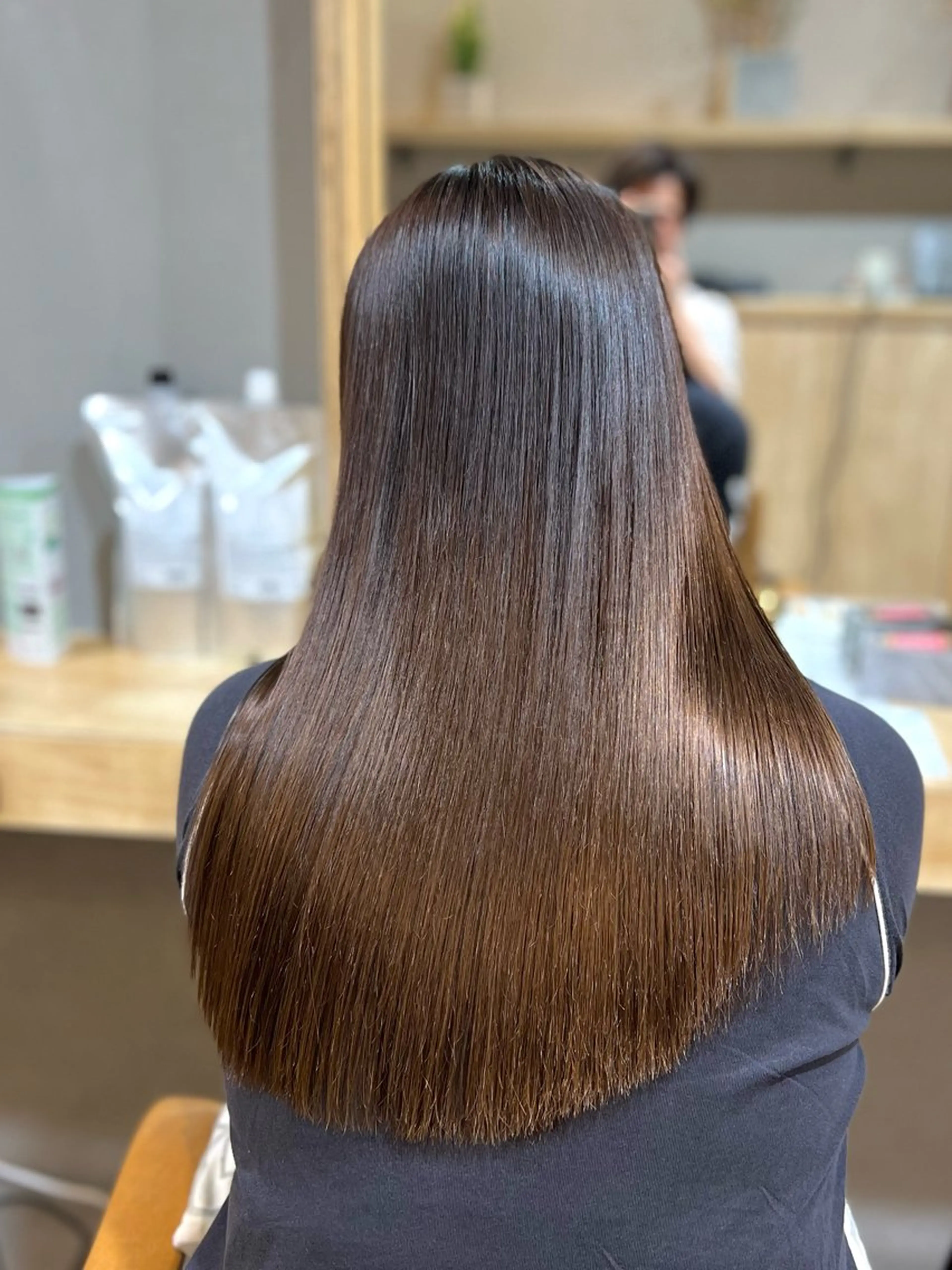 ロング 髪質改善 縮毛矯正 トリートメント 神戸ボブ✂️ ioe三宮/田 伸佳のヘアスタイル