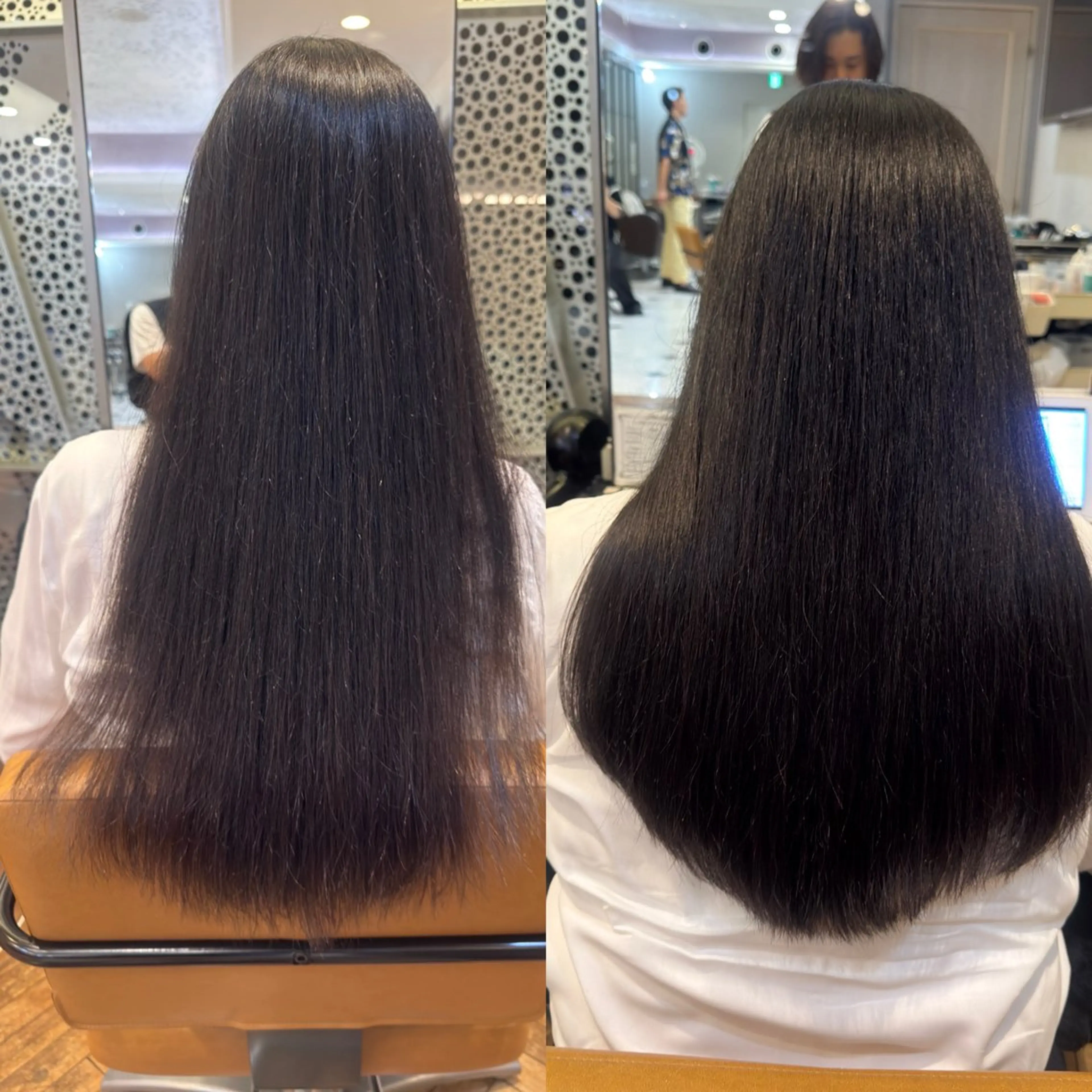 ロング カット ヘアカラー ヘッドスパ 頭から整える美容師 松田のヘアスタイル