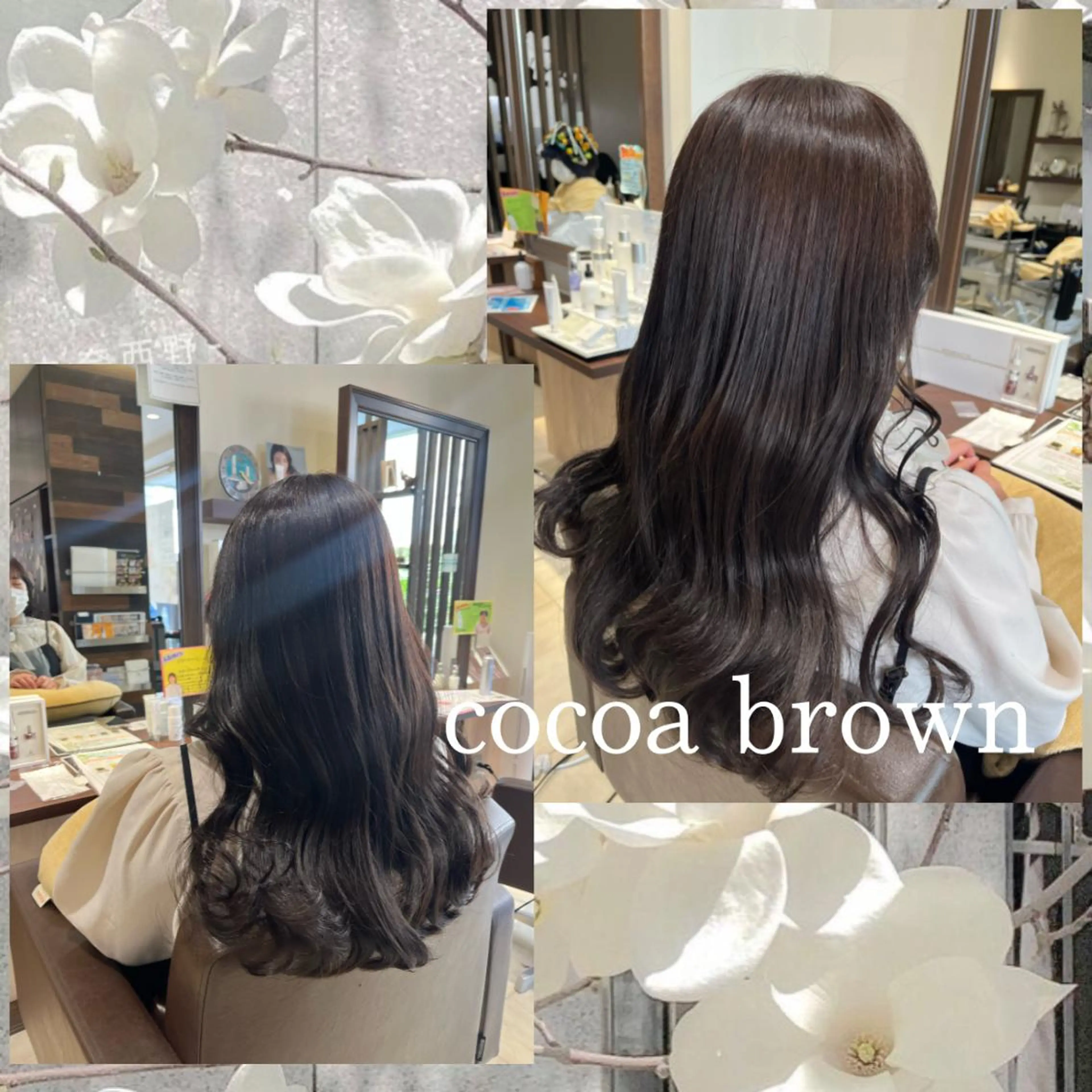 ロング カラー ヘアアレンジ ブラウンカラー 透明感カラー ココアブラウン オレンジ カット ヘアカラー トリートメント 🎀トップスタイリ スト湯川響🎀のヘアスタイル
