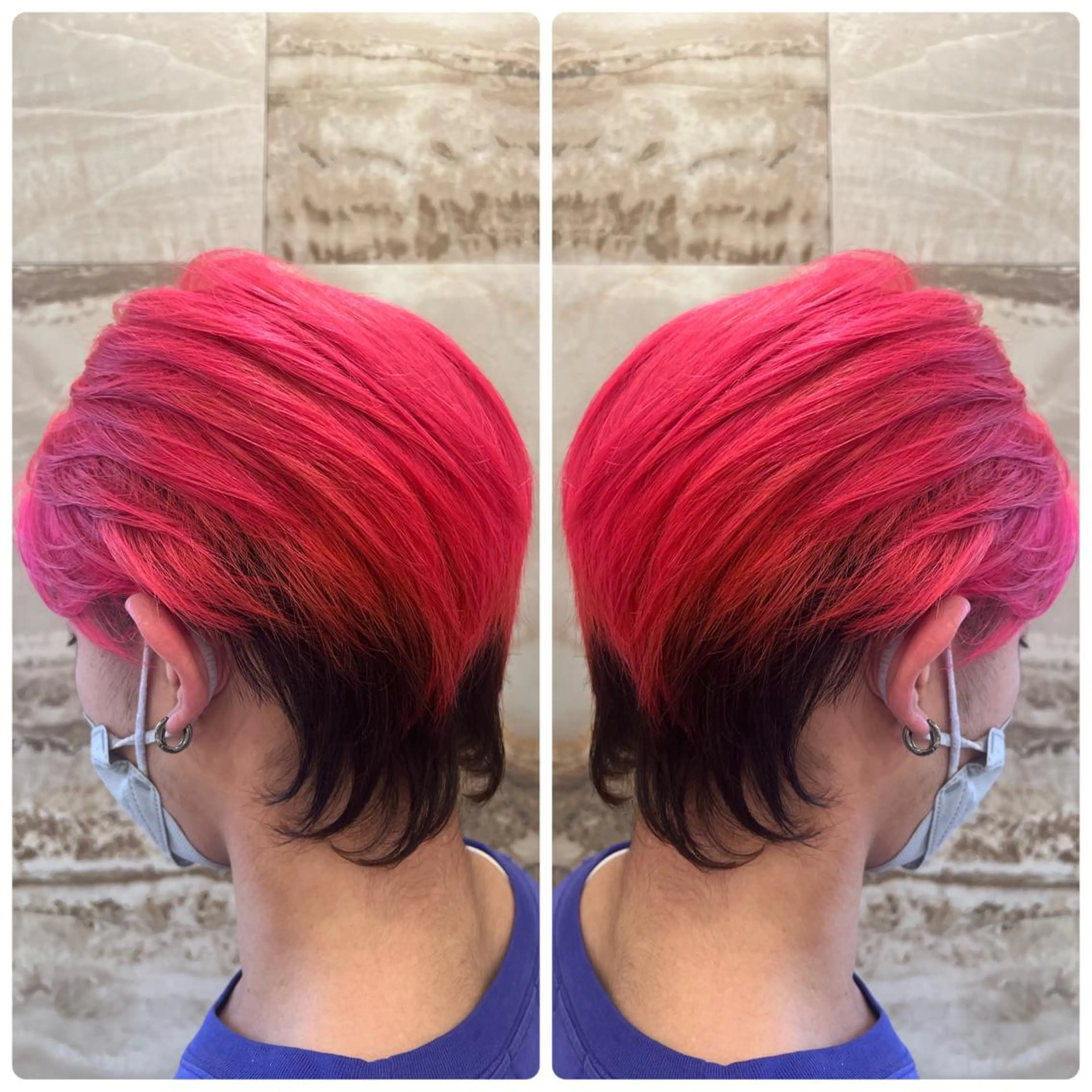 ショート カラー メンズ ピンクカラー ヘアカラー トリートメント 小山内 龍一郎 店長のヘアスタイル