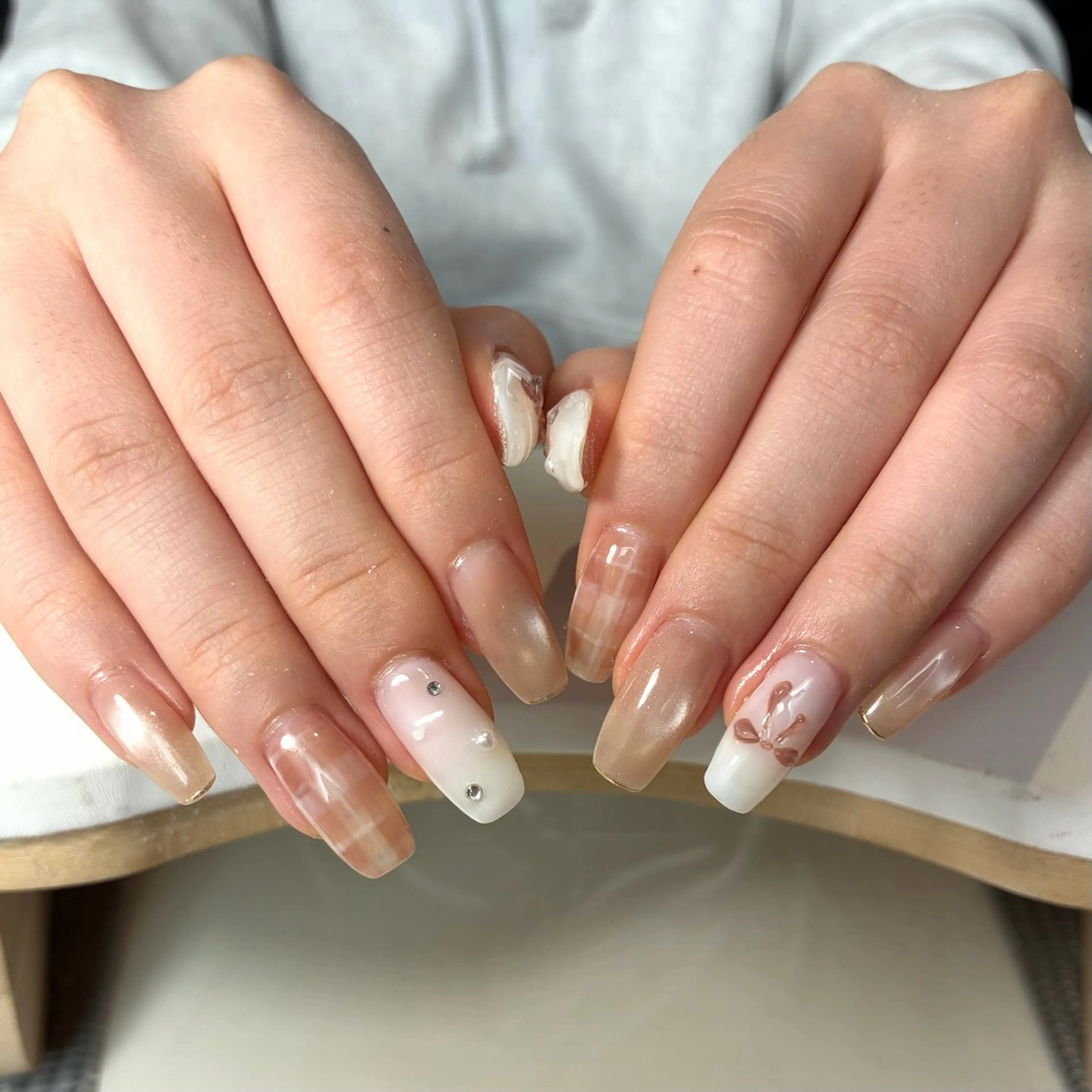 ネイル 持ち込み リボン milimili アンナのネイルデザイン