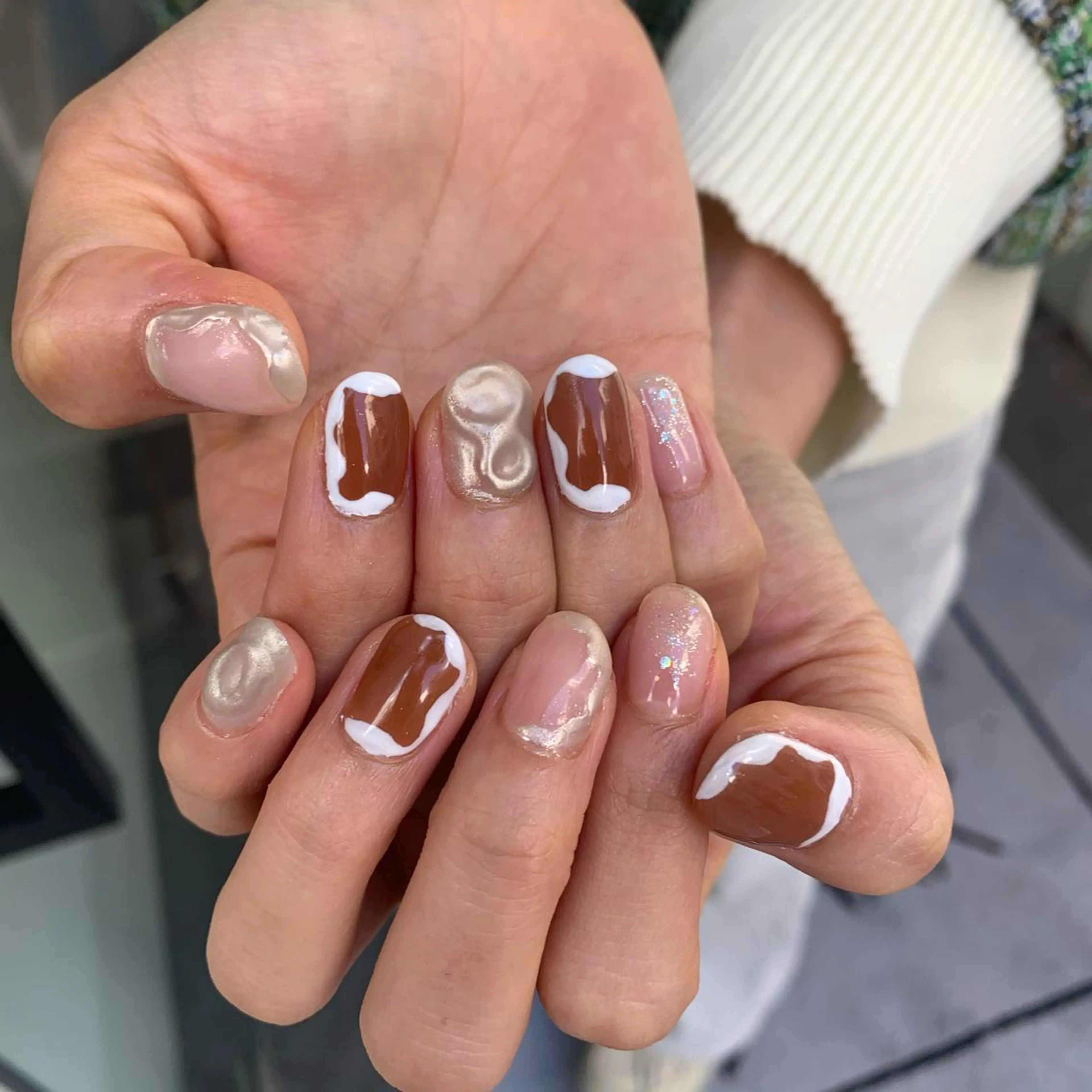 ネイル マットネイル シルバー ハンドネイル Kureha/ネイル トレンドヘアのマツエク・マツパデザイン