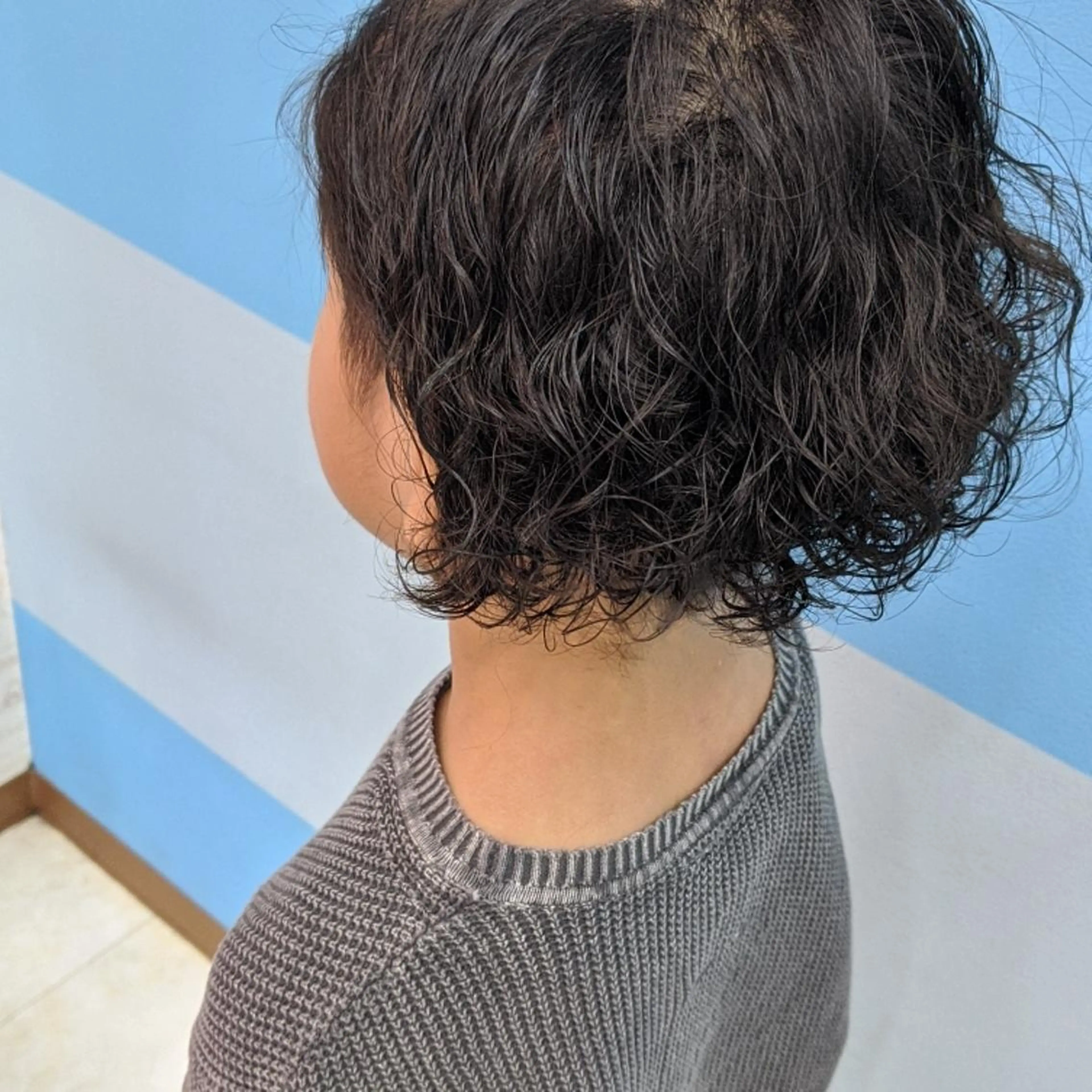 キッズ パーマ 髪質改善&白髪ぼかし カラー♡店長みやけ♡のヘアスタイル