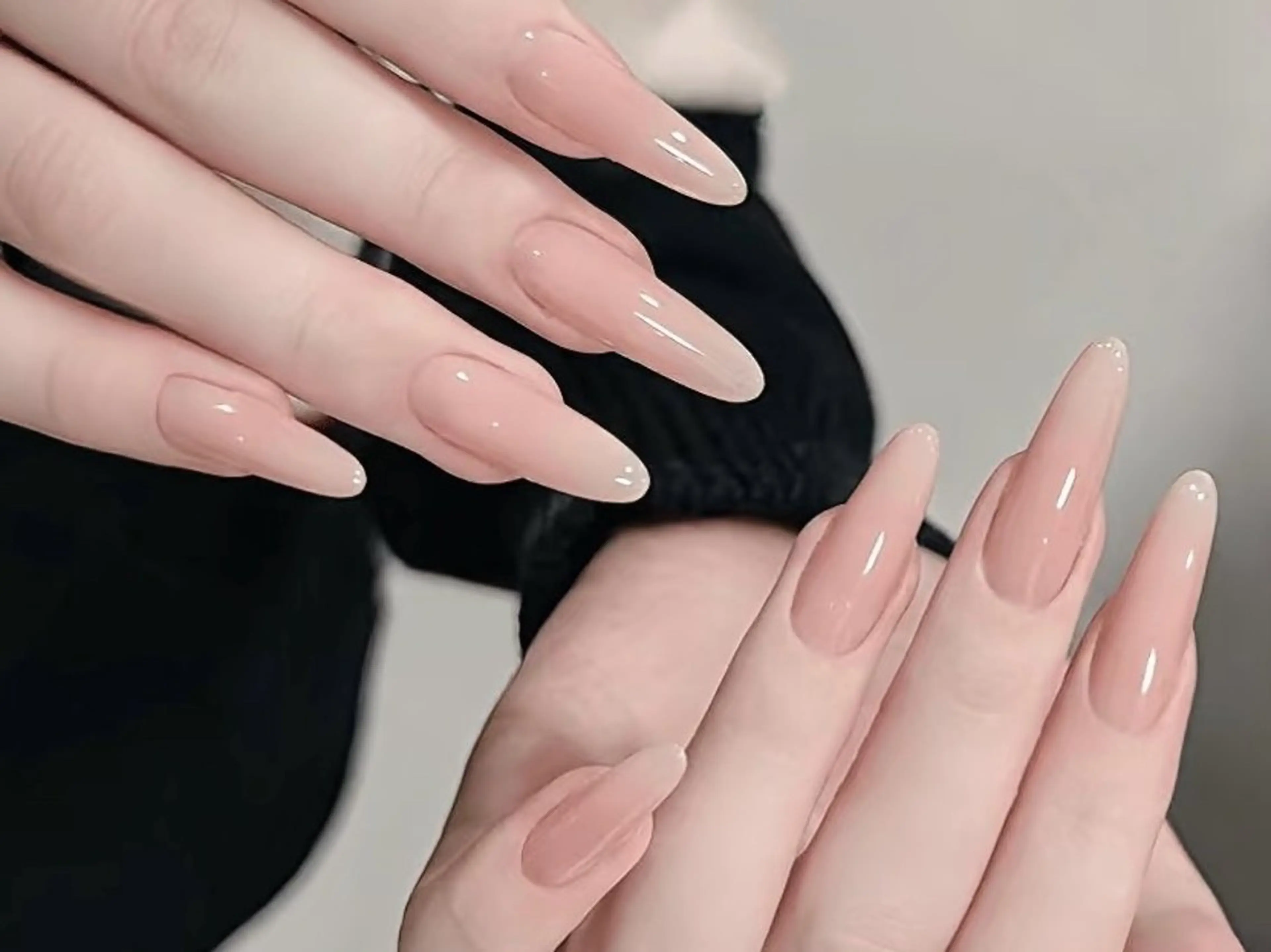 【チップ長さだし】ワンカラー&ラメグラ（オフ込み）の写真