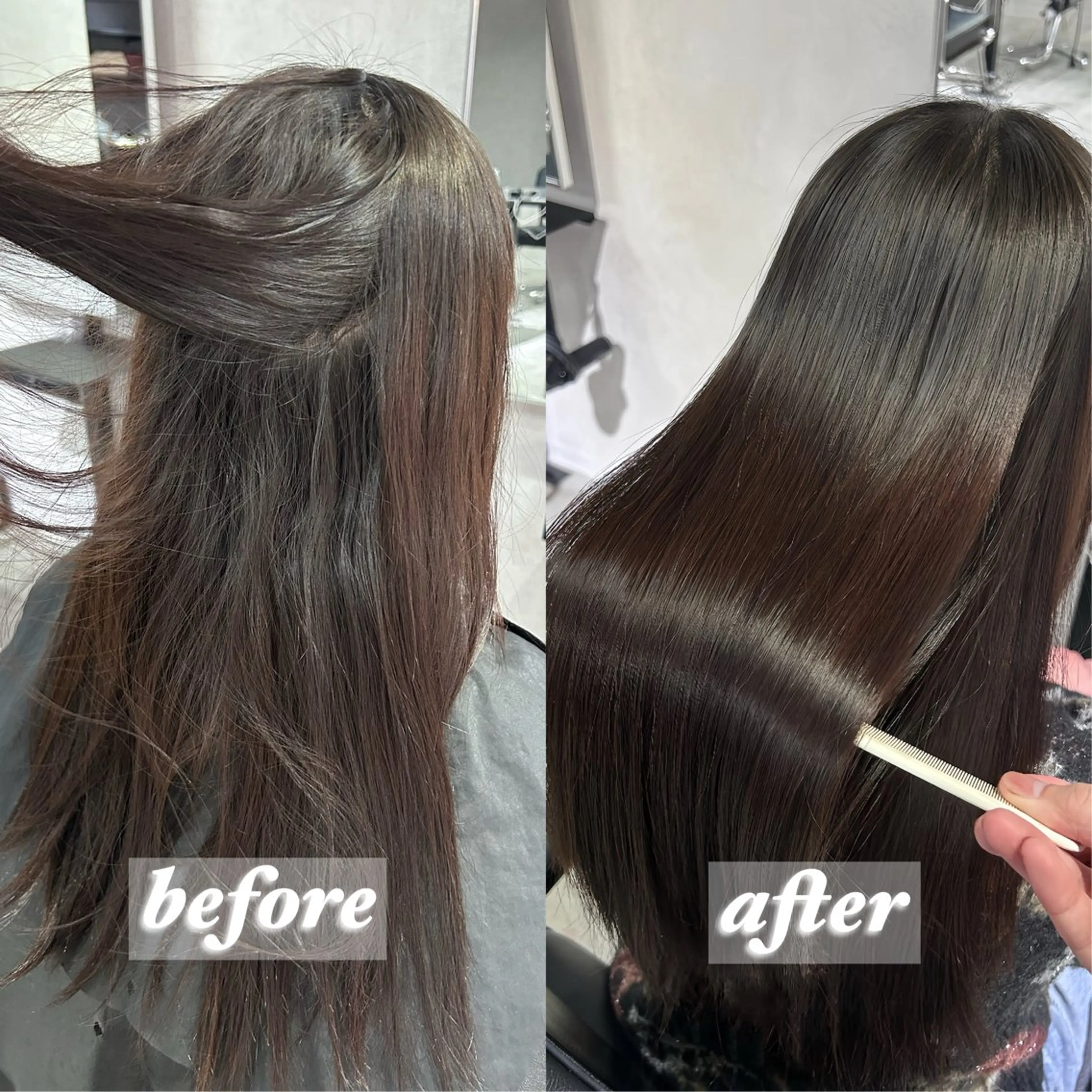 ロング 縮毛矯正 ワンホンヘア/ 透明感カラー/ゆうとのヘアスタイル